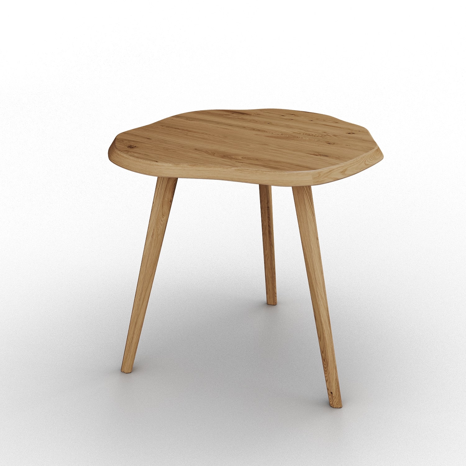 Столик журнальный неправильной формы (49х46 см) из массива дуба