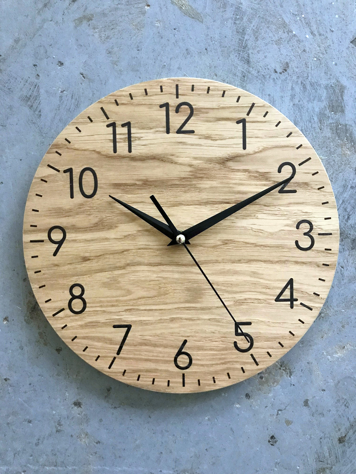 Часы настенные Alga Time 28см №3 натуральный дуб