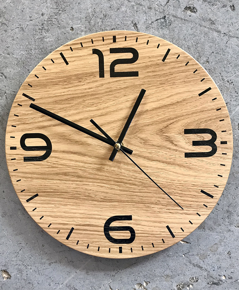Часы настенные Alga Time 28см №5 натуральный дуб