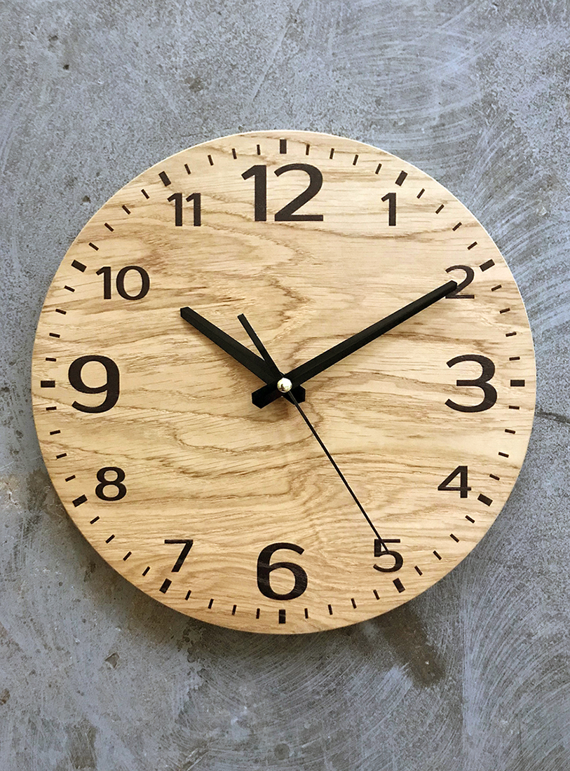 Часы настенные Alga Time 28см №7 натуральный дуб