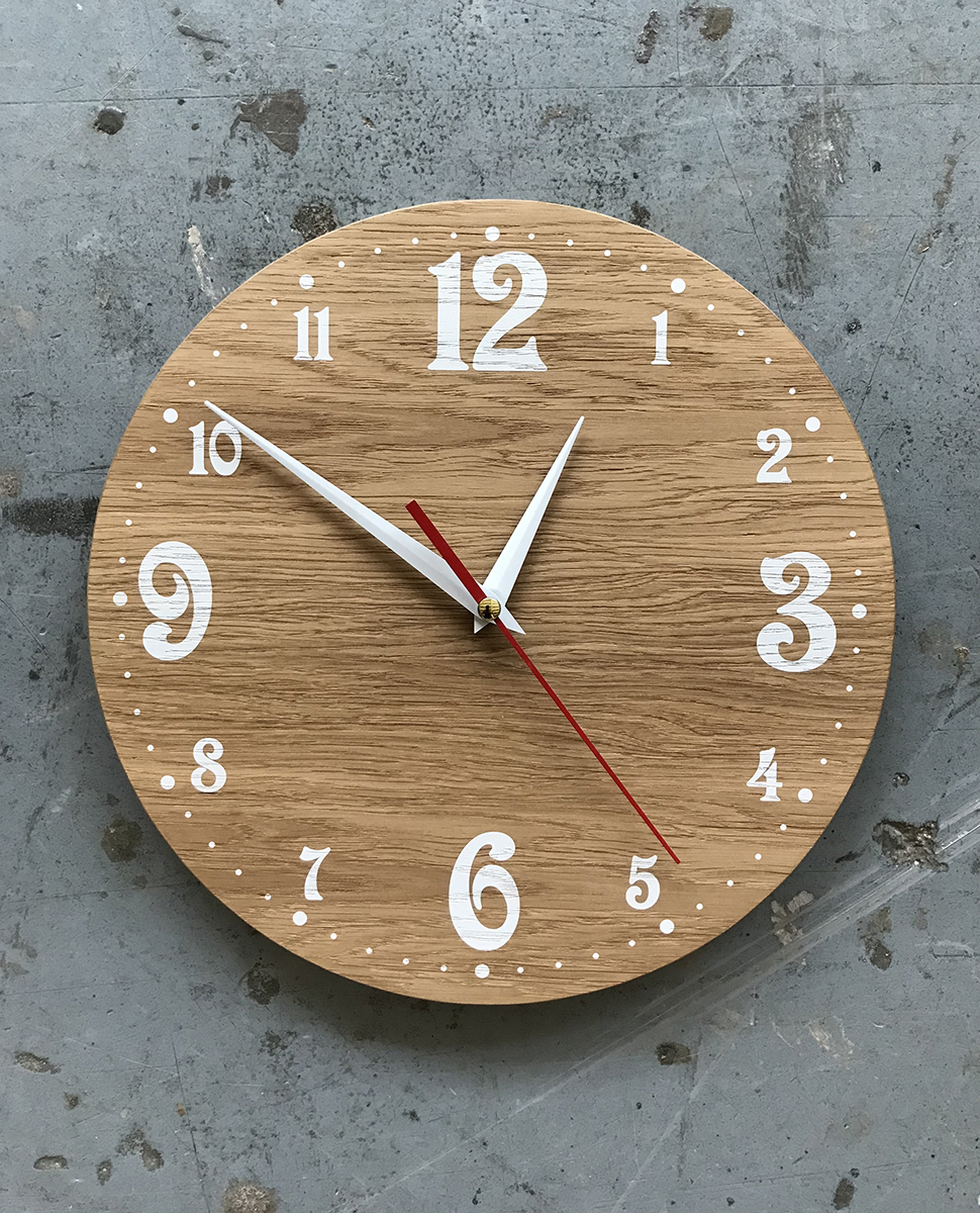 Часы настенные Alga Time 28см №11 натуральный дуб