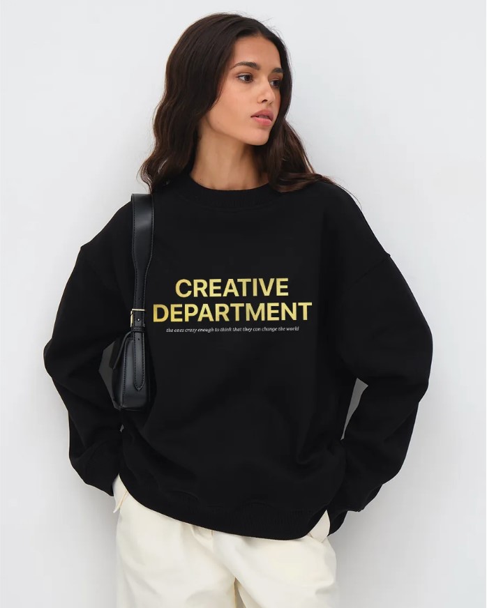 Свитшот оверсайз с принтом