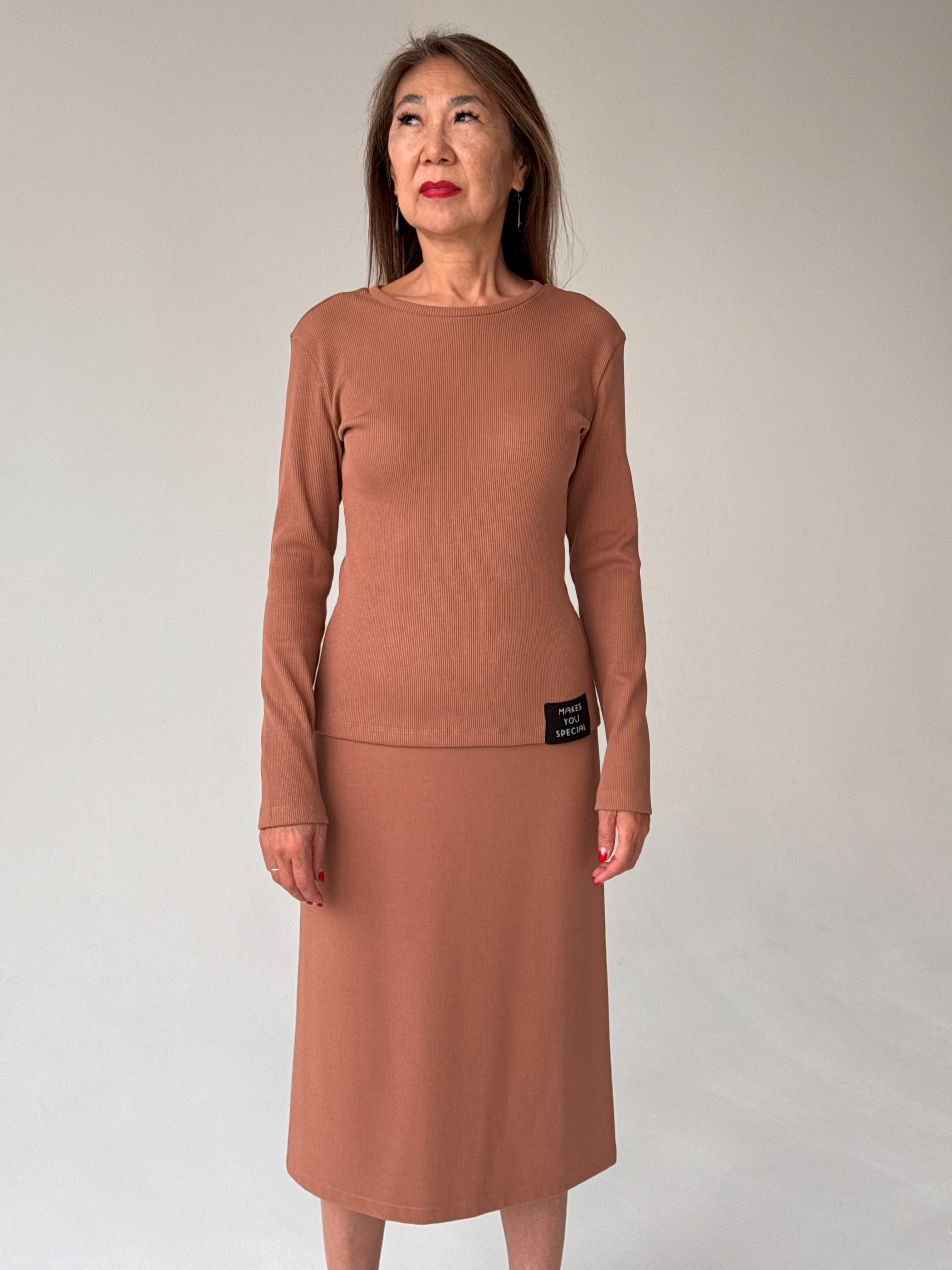 Лонгслив Беж