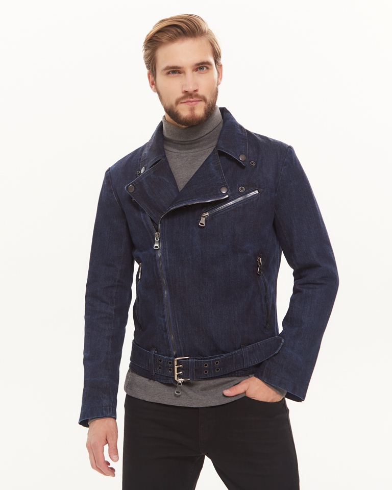 Джинсовая косуха "К4" с меховым подкладом