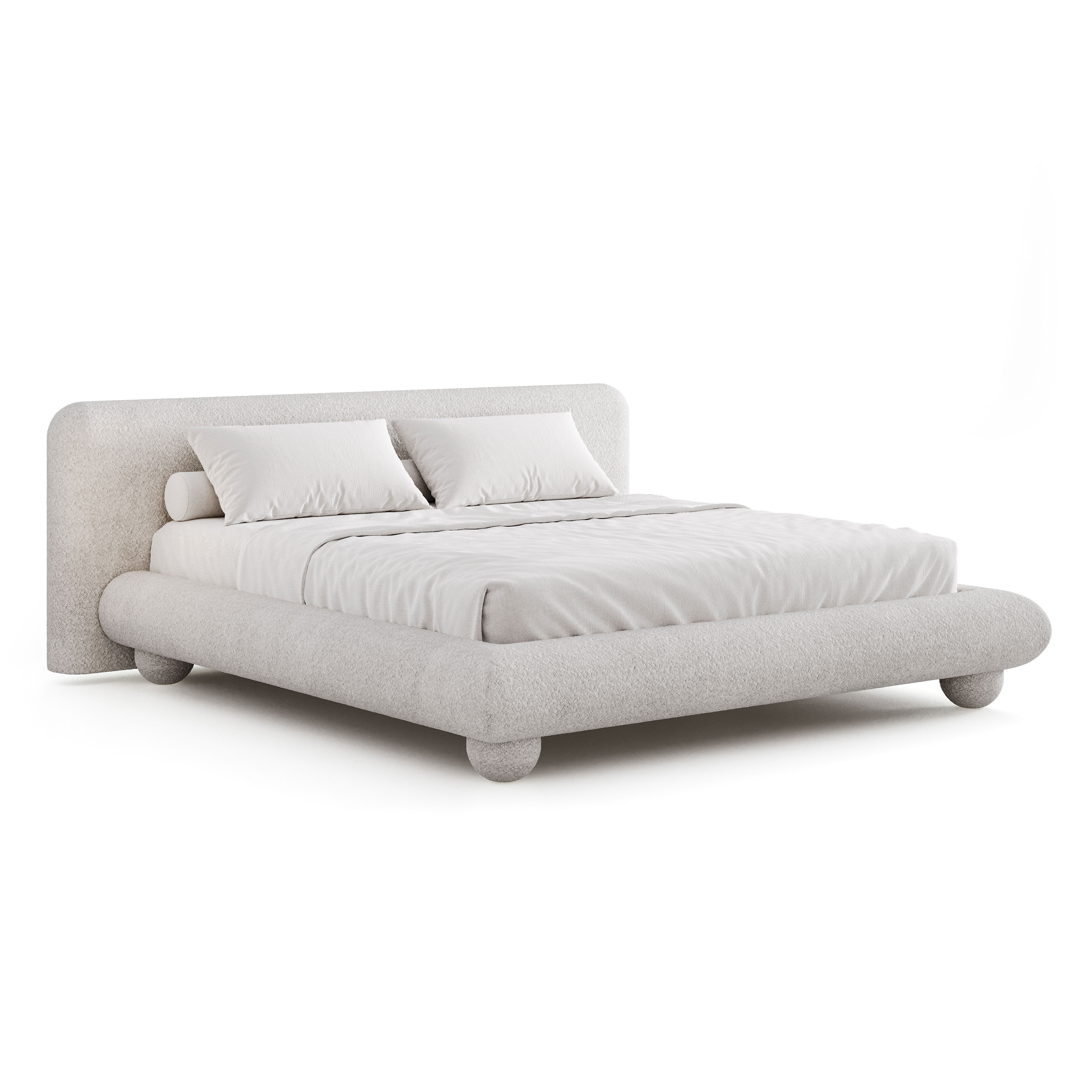 Мягкая кровать Ester mod.8 в обивке букле, 180*200 см