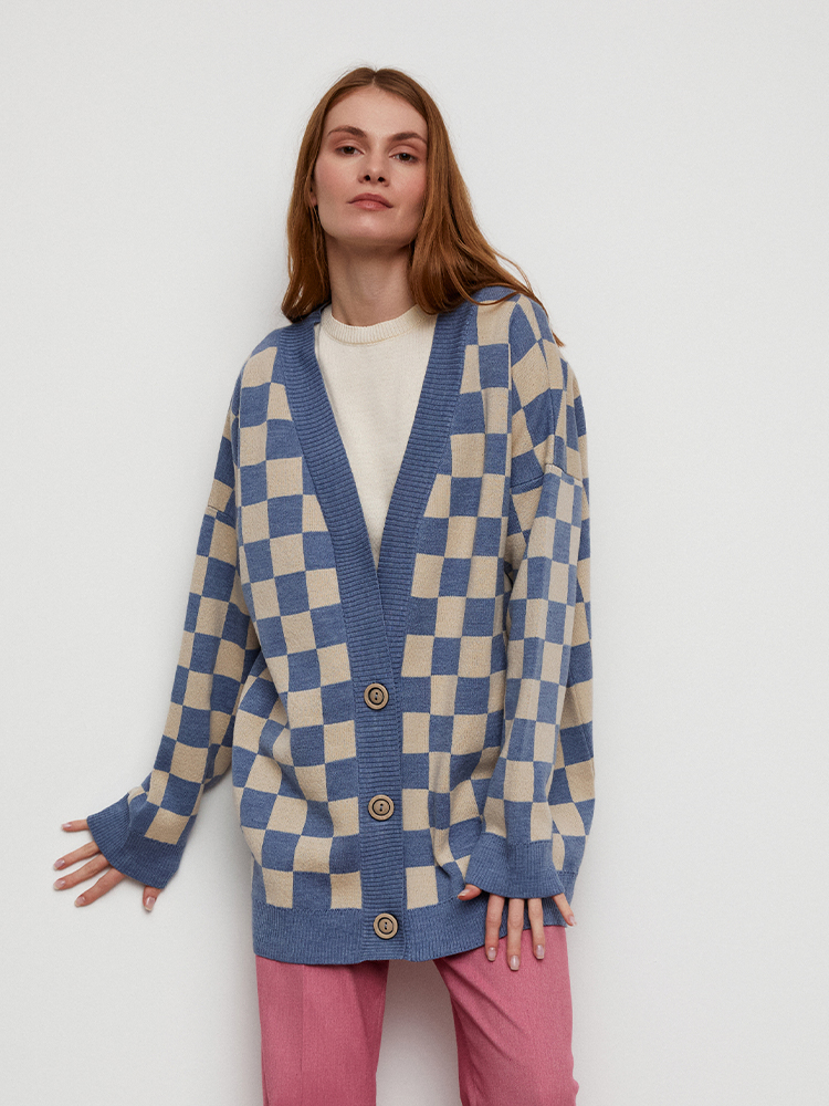 Кардиган Chess Blue