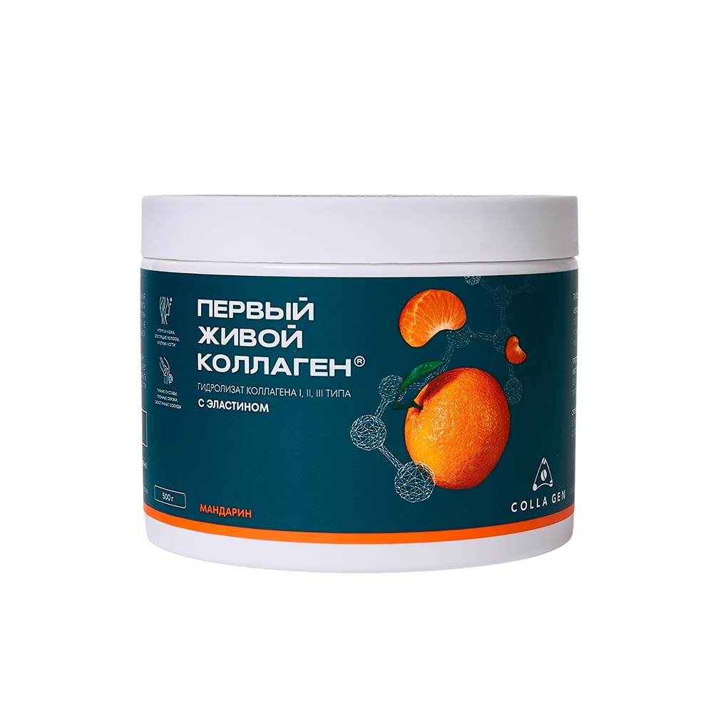 ЖИВОЙ КОЛЛАГЕН со вкусом МАНДАРИН, 500 г