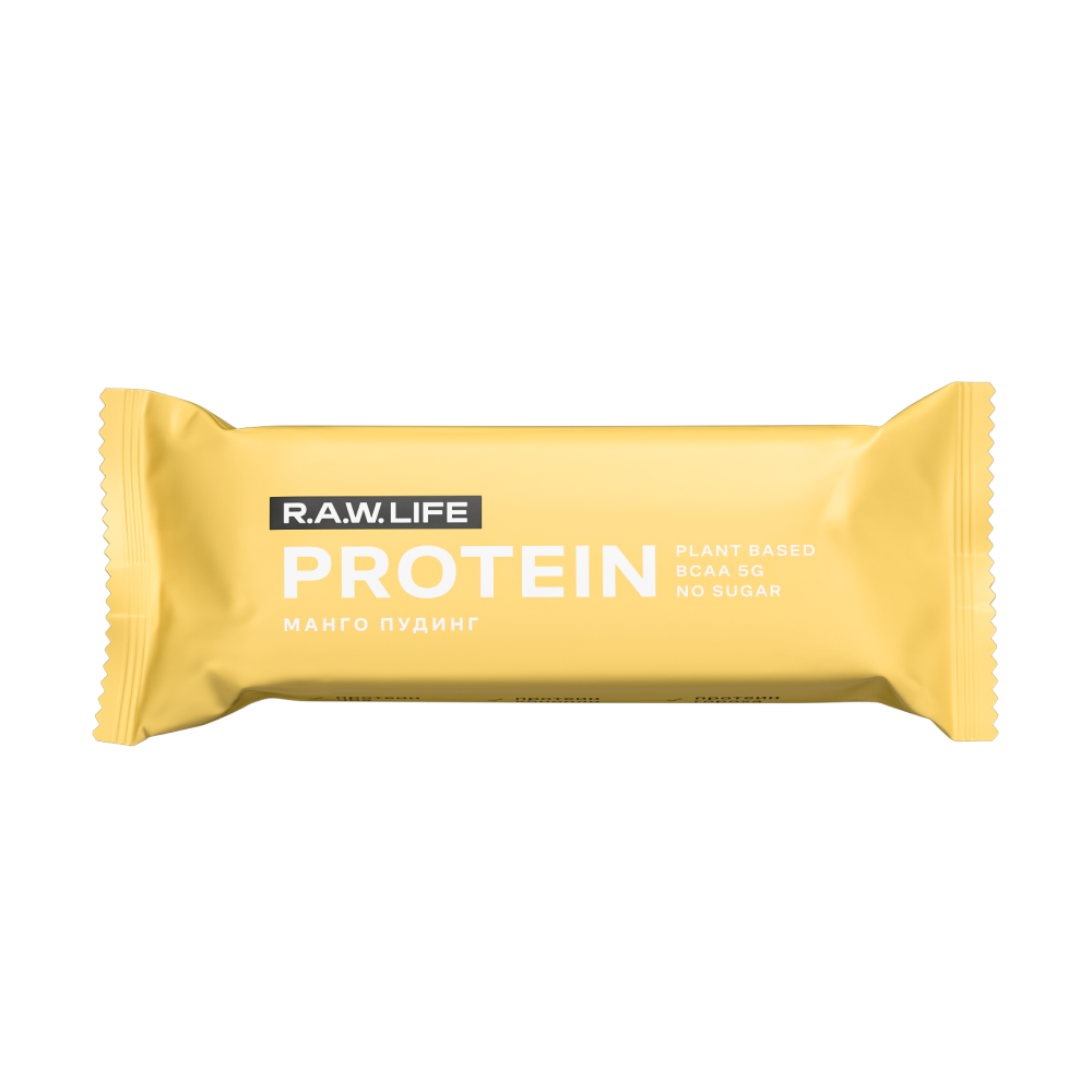 R.A.W. LIFE Протеиновый батончик "Манго пудинг"