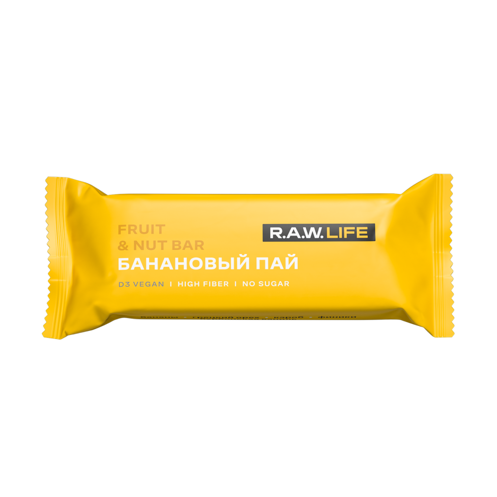 R.A.W. LIFE Фруктово-Ореховый батончик "Банановый пай"