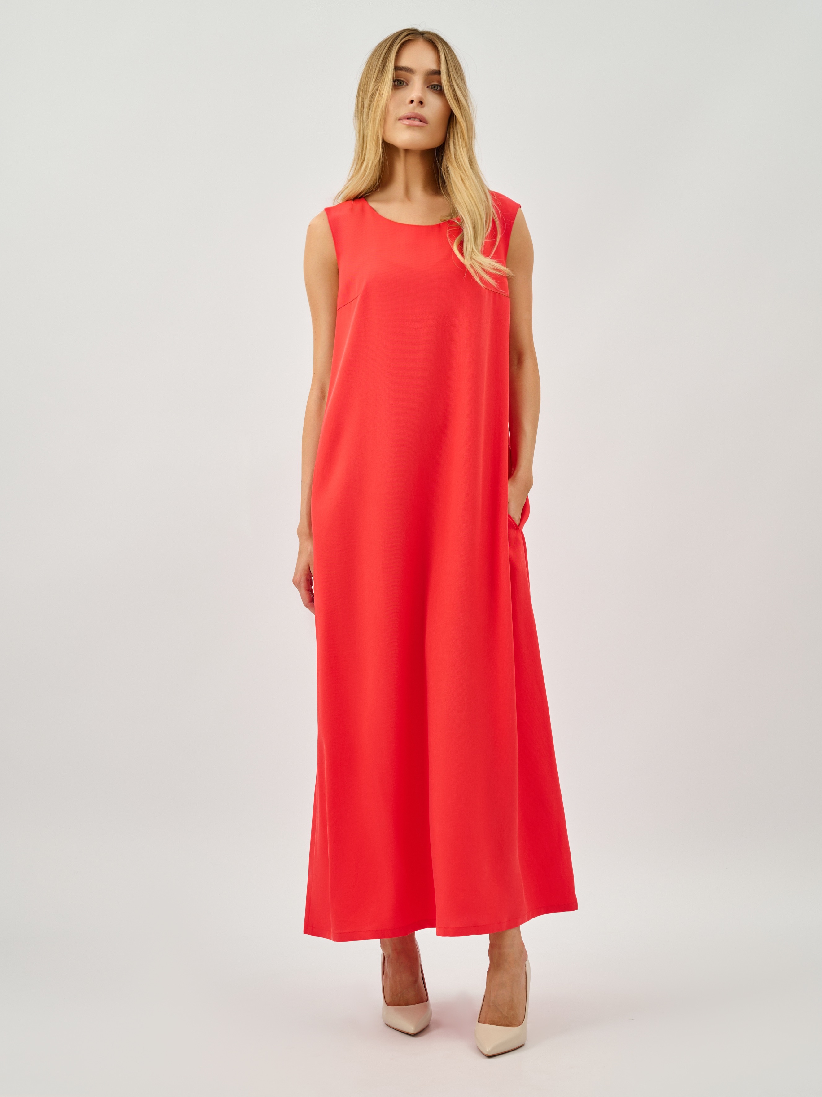 Платье Flow Dress из тенсела Красный