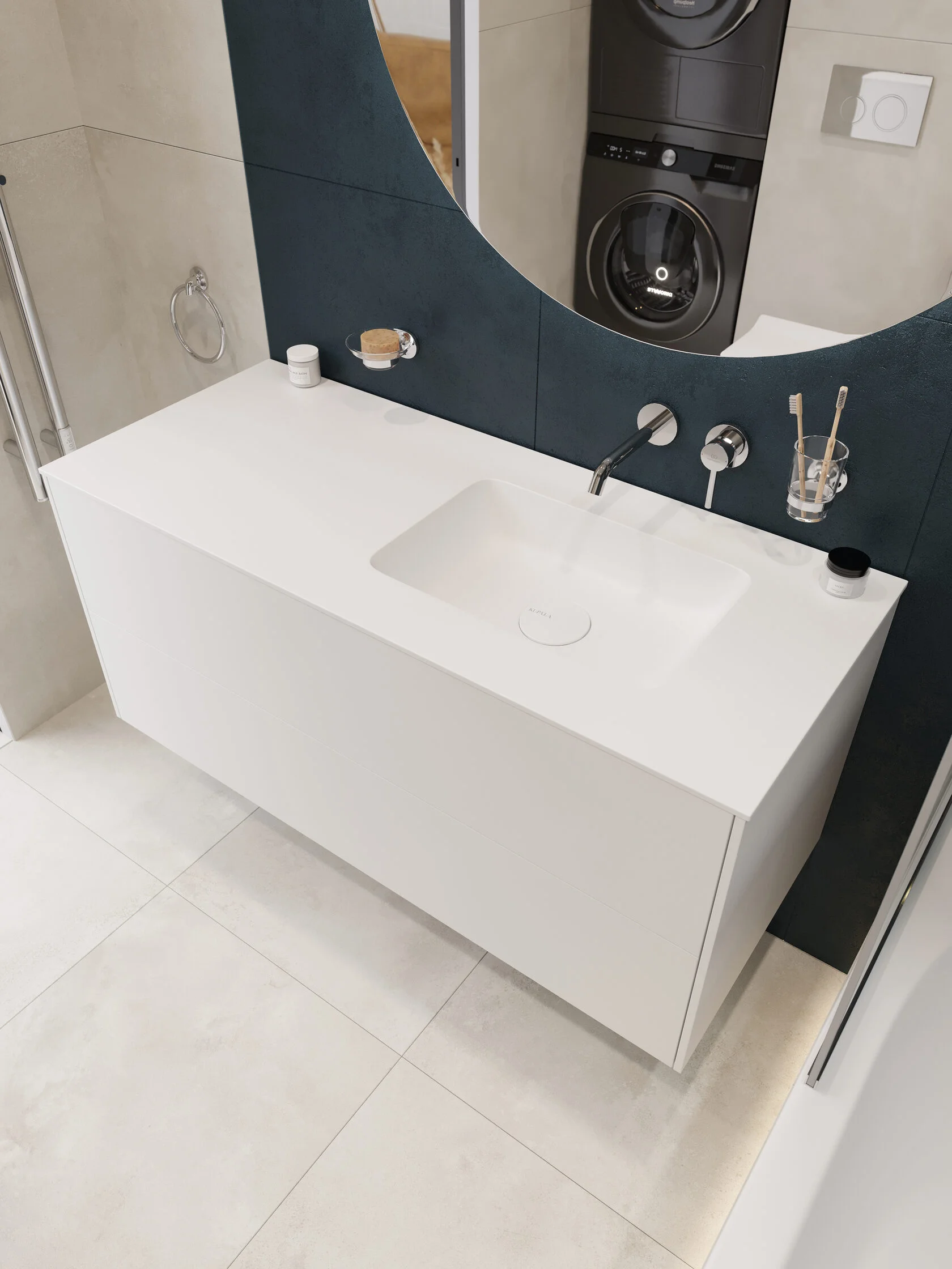 WBD121001 KOMO мебельная прямоугольная раковина 120 R