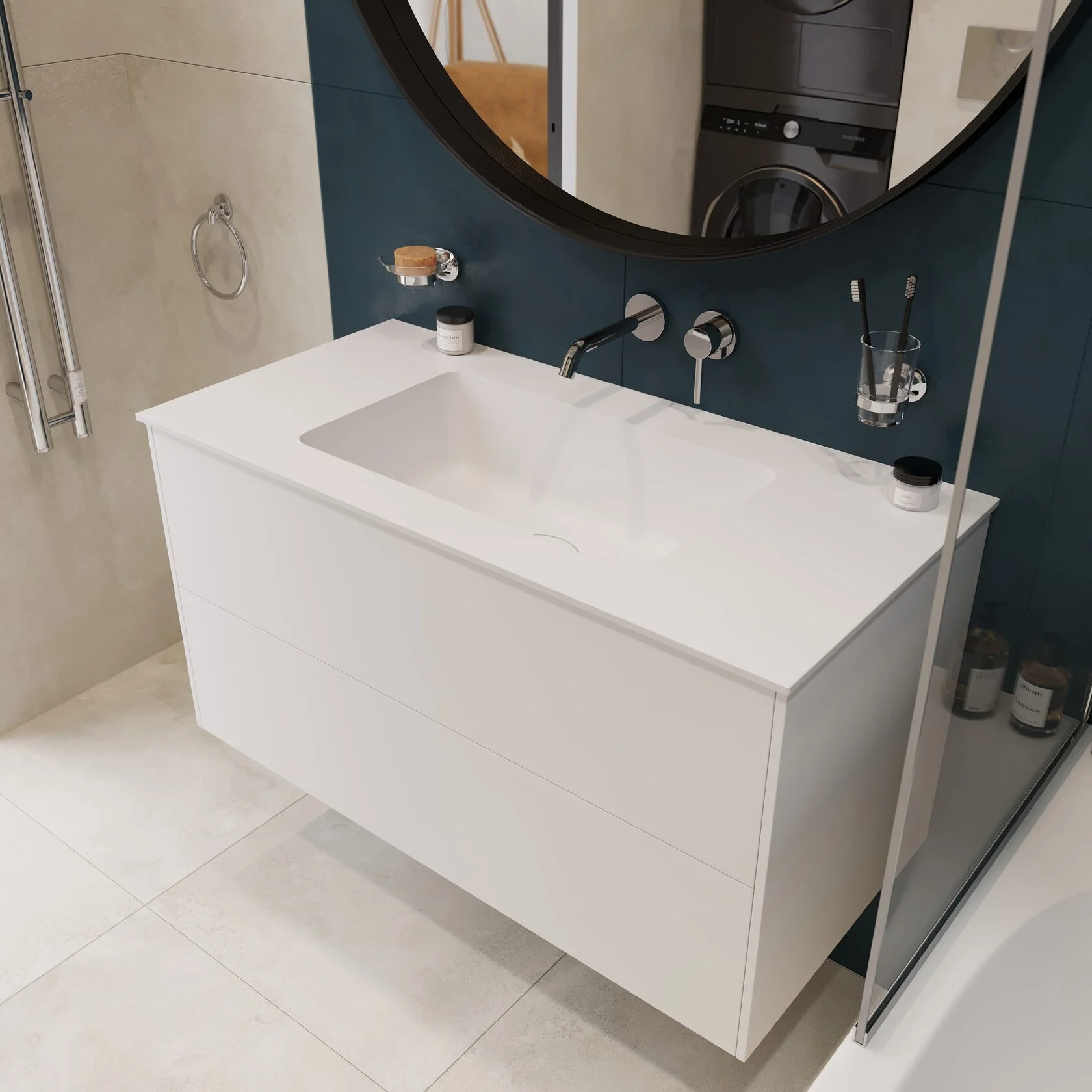 WBVC1000 CUBO встраиваемая прямоугольная раковина 1000*490*150