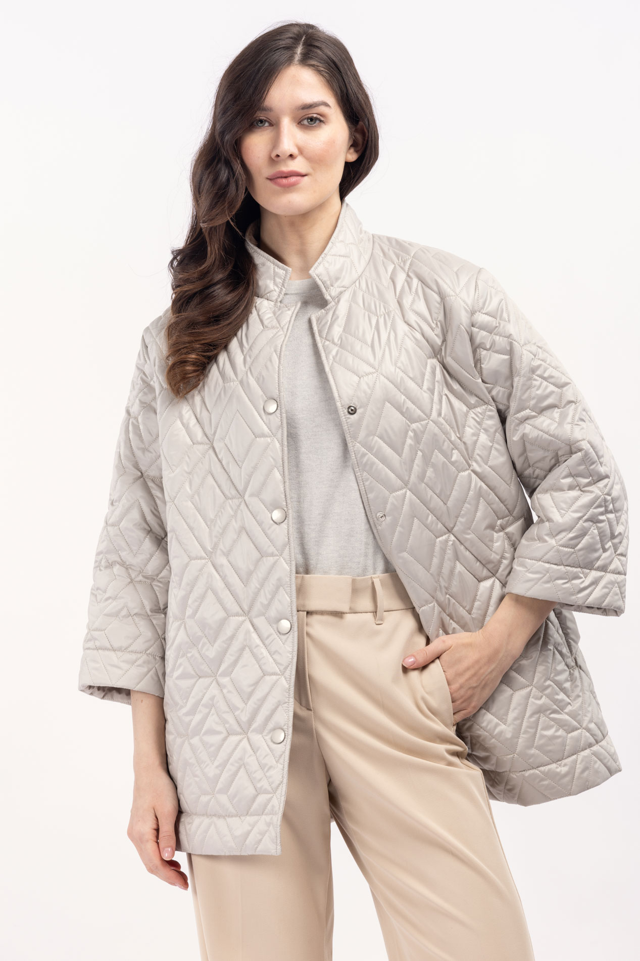 Демисезонная куртка с наполнителем из верблюжьей шерсти Амадея