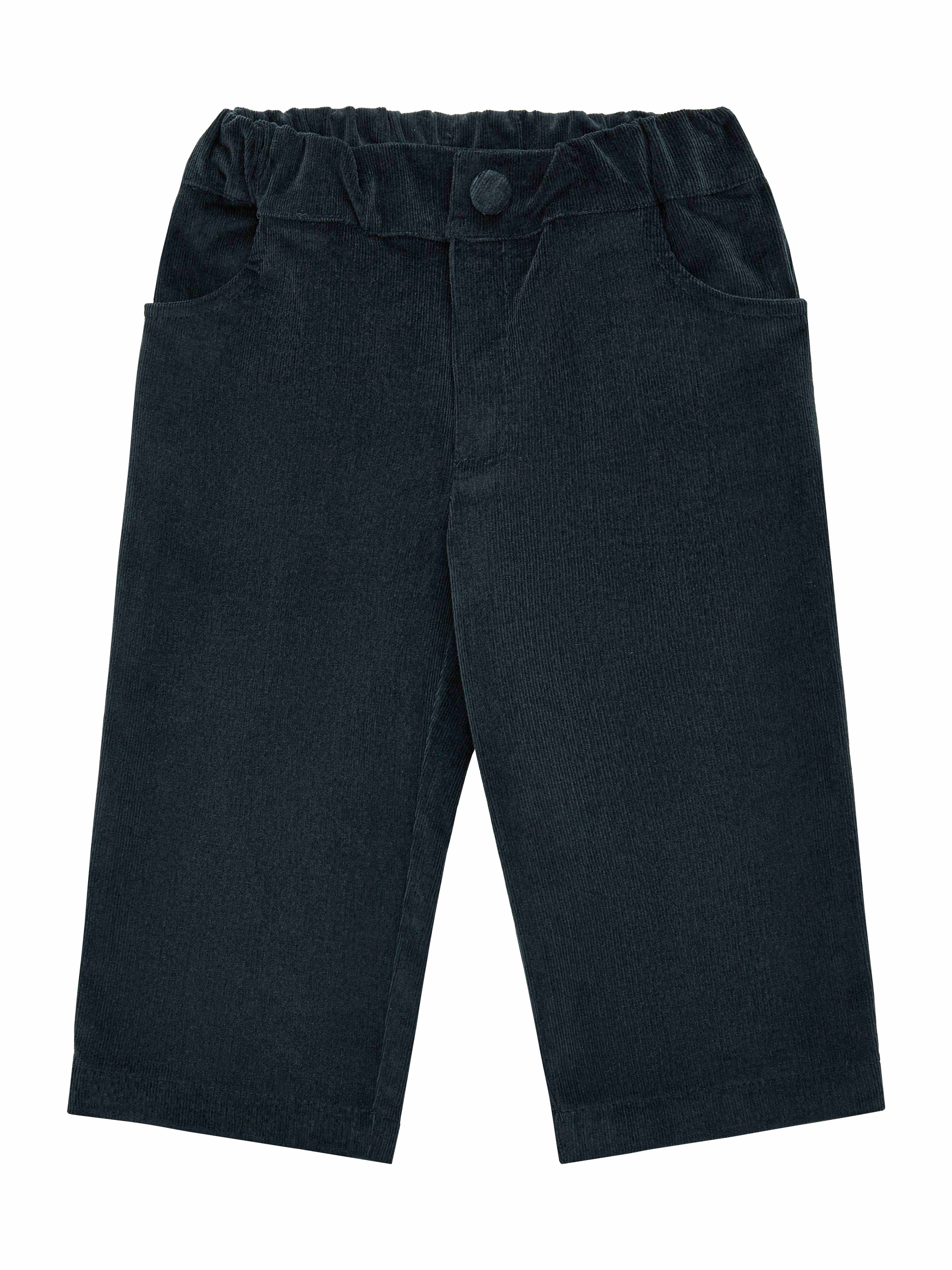 Брюки из микровельвета, синие