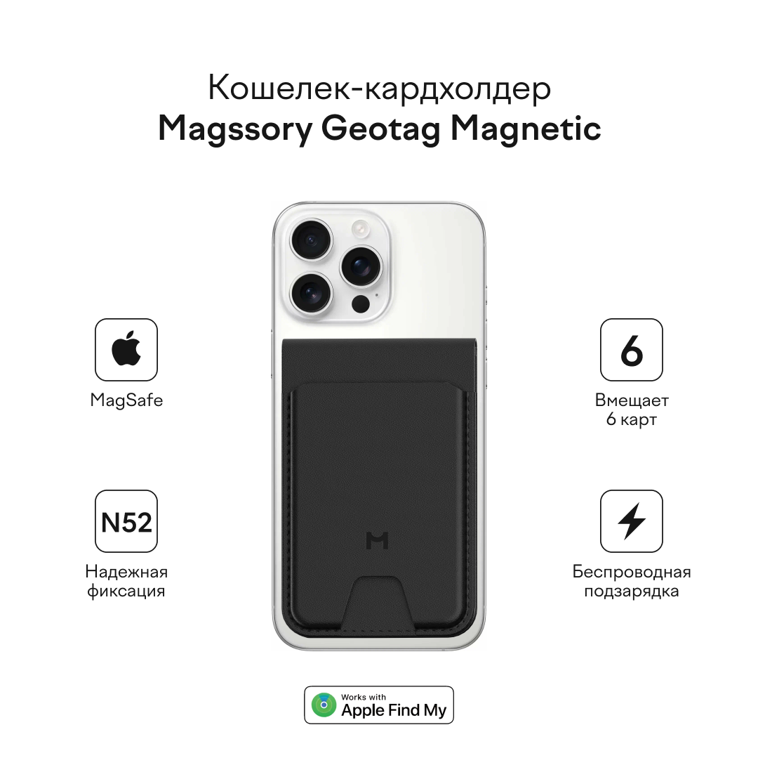 Кошелек-кардхолдер Magssory Geotag Magnetic