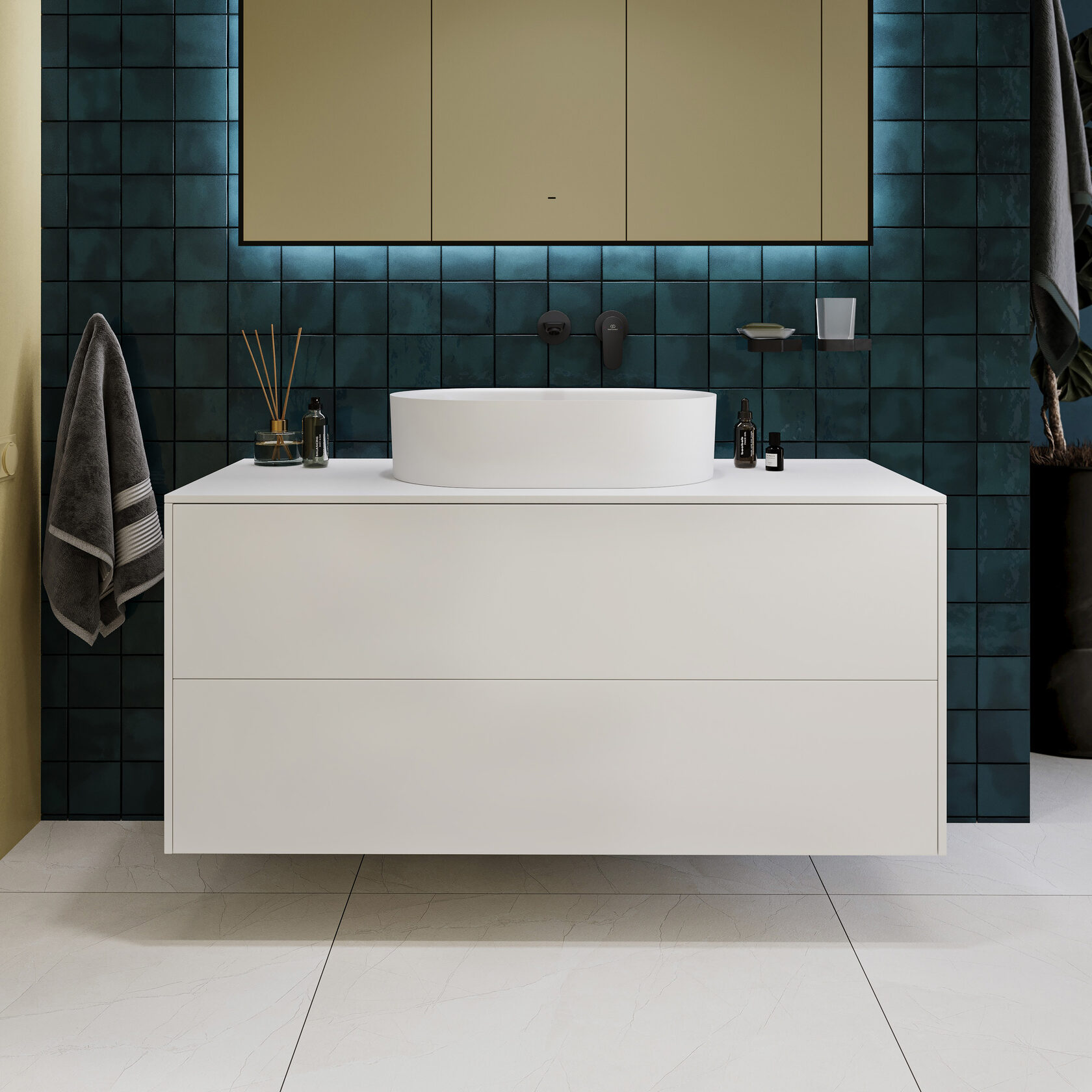 WBT10001 KARELIA тумба 1000X515X540 под накладную раковину