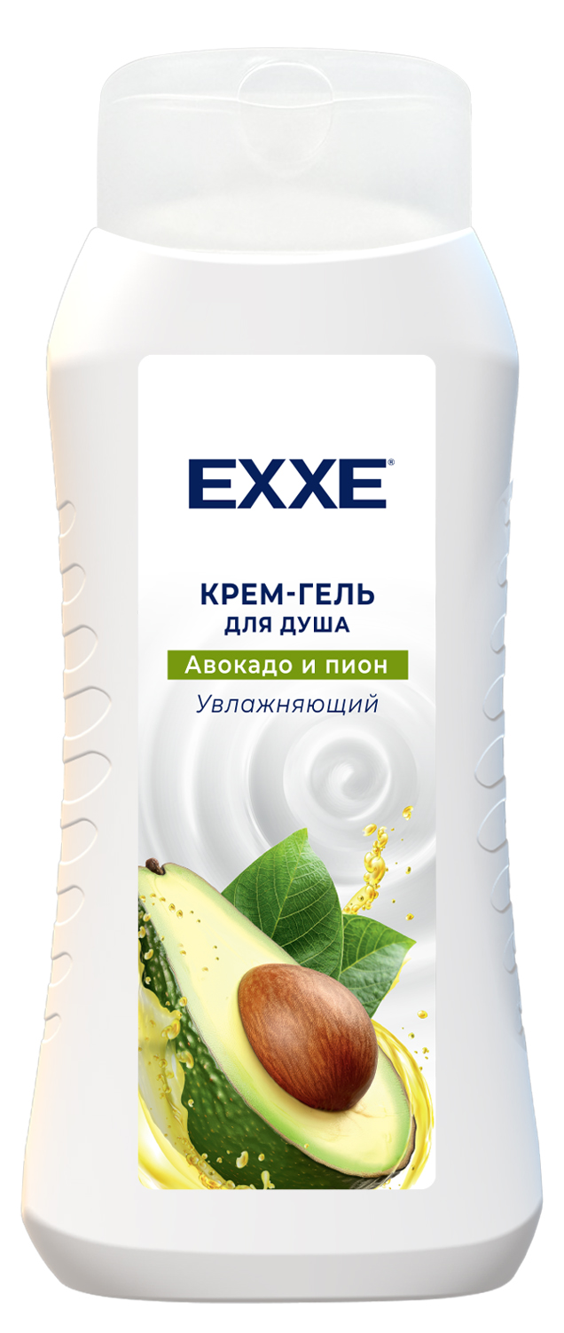 EXXE Крем-гель для душа Увлажняющий "Авокадо и пион", 400 мл
