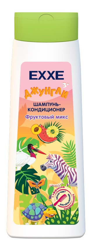 EXXE детская Шампунь-кондиционер 2-в-1 "Фруктовый микс", 400 мл