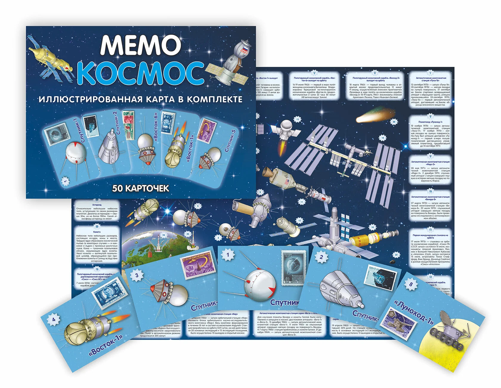МЕМО Космос Настольная игра из серии "Играем всей семьей".