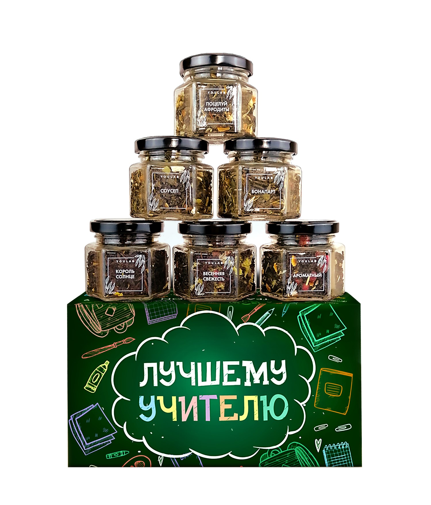 Подарочный набор чая "ЛУЧШЕМУ УЧИТЕЛЮ"