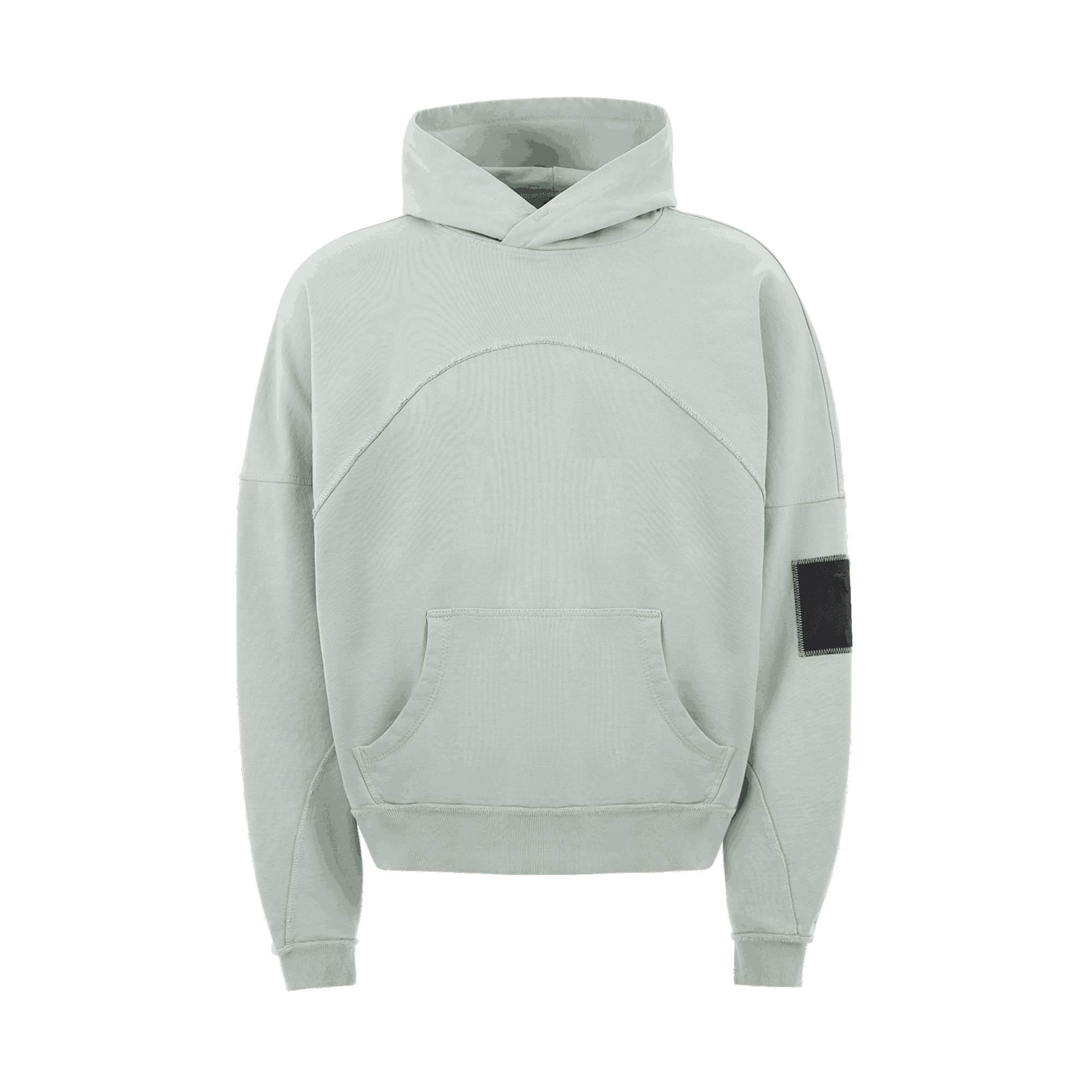 «Waveform» Pale Mint Boxy-Fit Hoodie