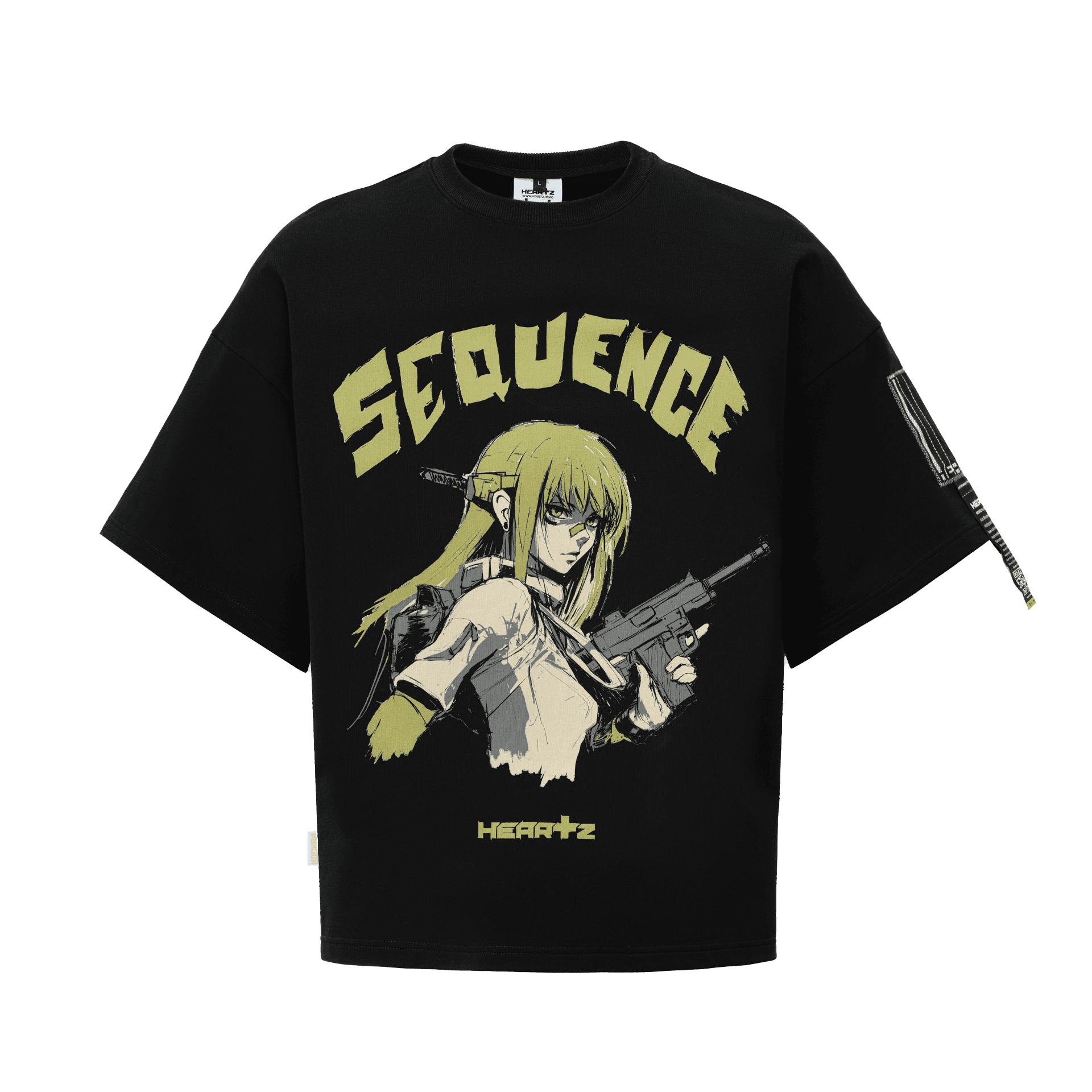 «Sequence» V1.1 Black Kimono T-Shirt
