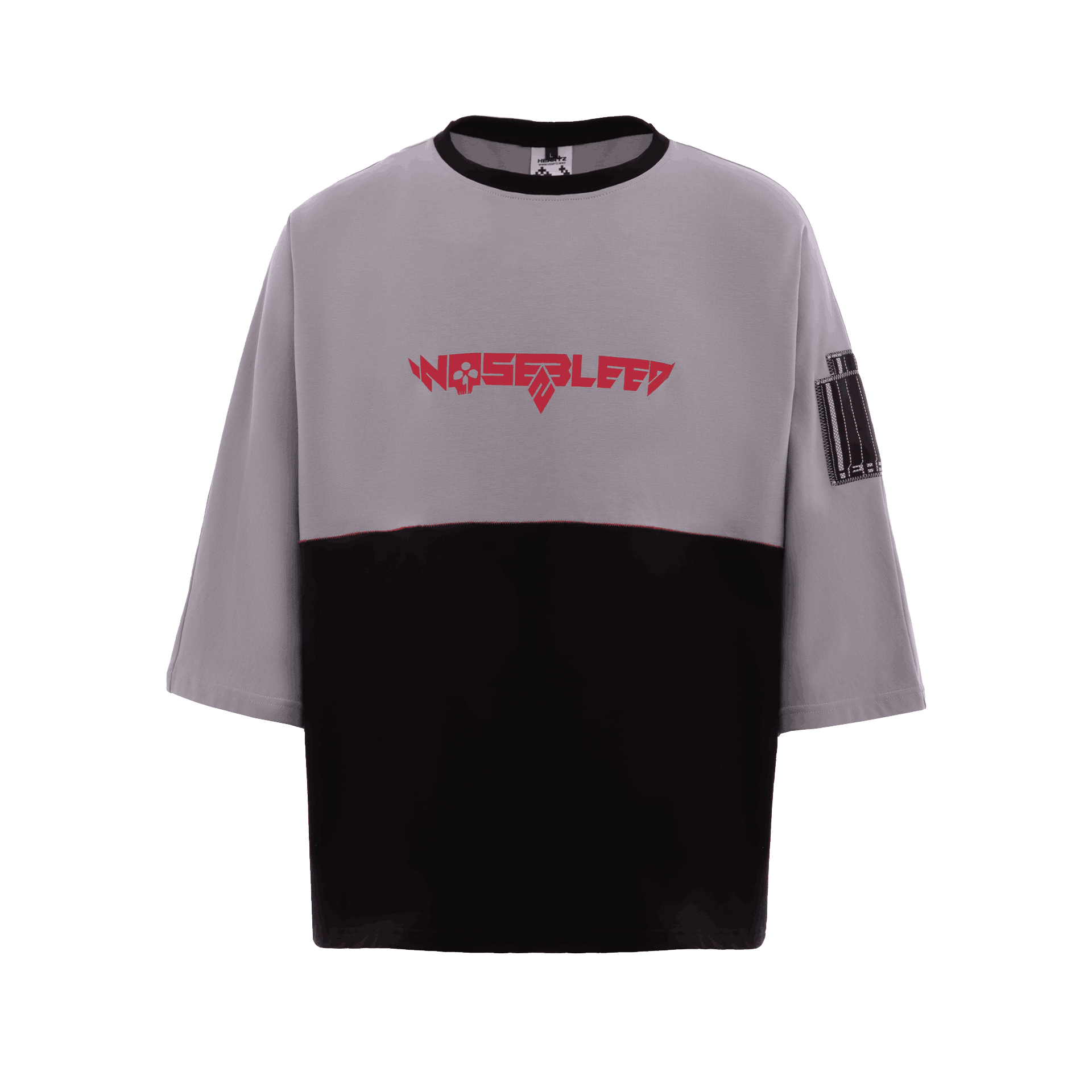 «SELF-HOMMAGE» GREY DECONSTRUCTED 3/4 T-SHIRT