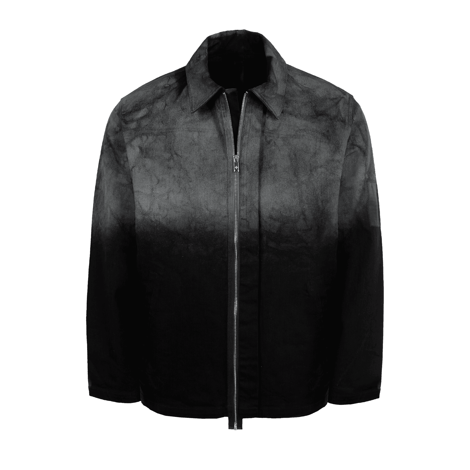 «Fade» Spray-Painted Assymetrical Denim Jacket