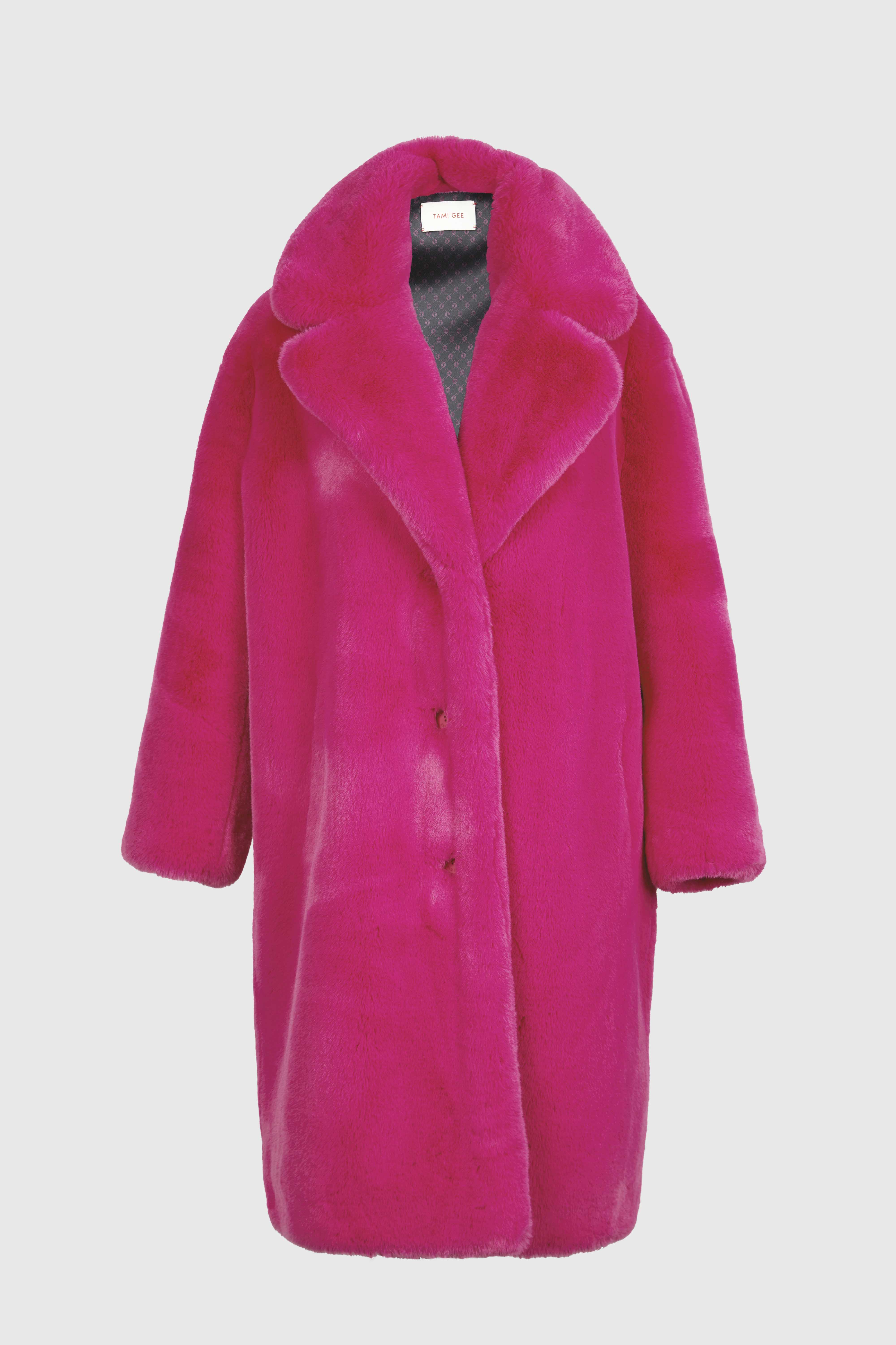 Пальто из экомеха оверсайз