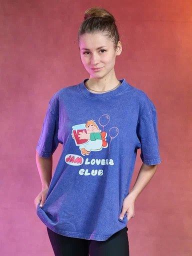 Футболка варенка оверсайз синяя Карлсон Jam Lovers Club