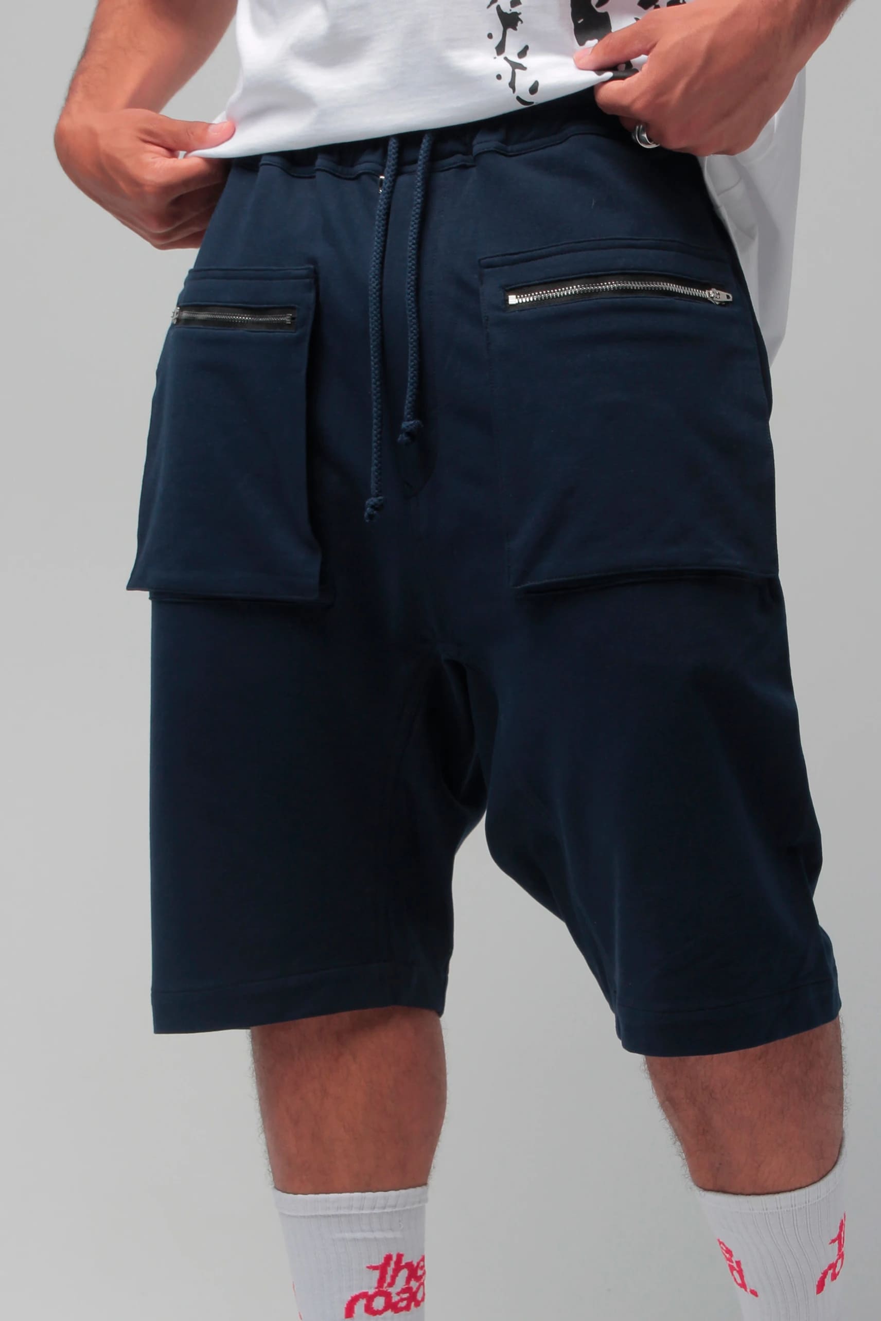 Шорты с карманами на молнии navy blue