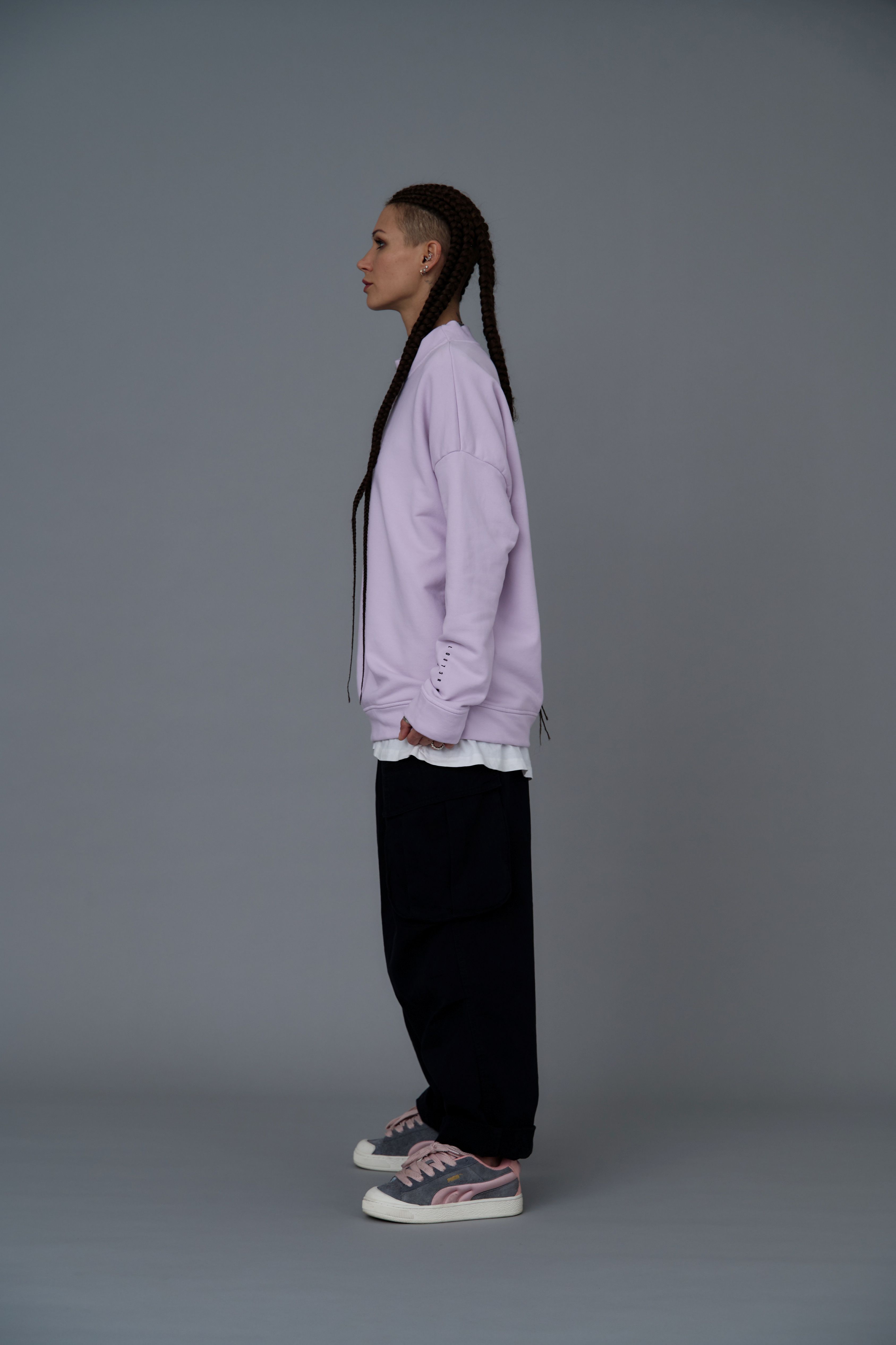 Свитшот женский футер - LoUter Ma /, размер XS/ Лиловый