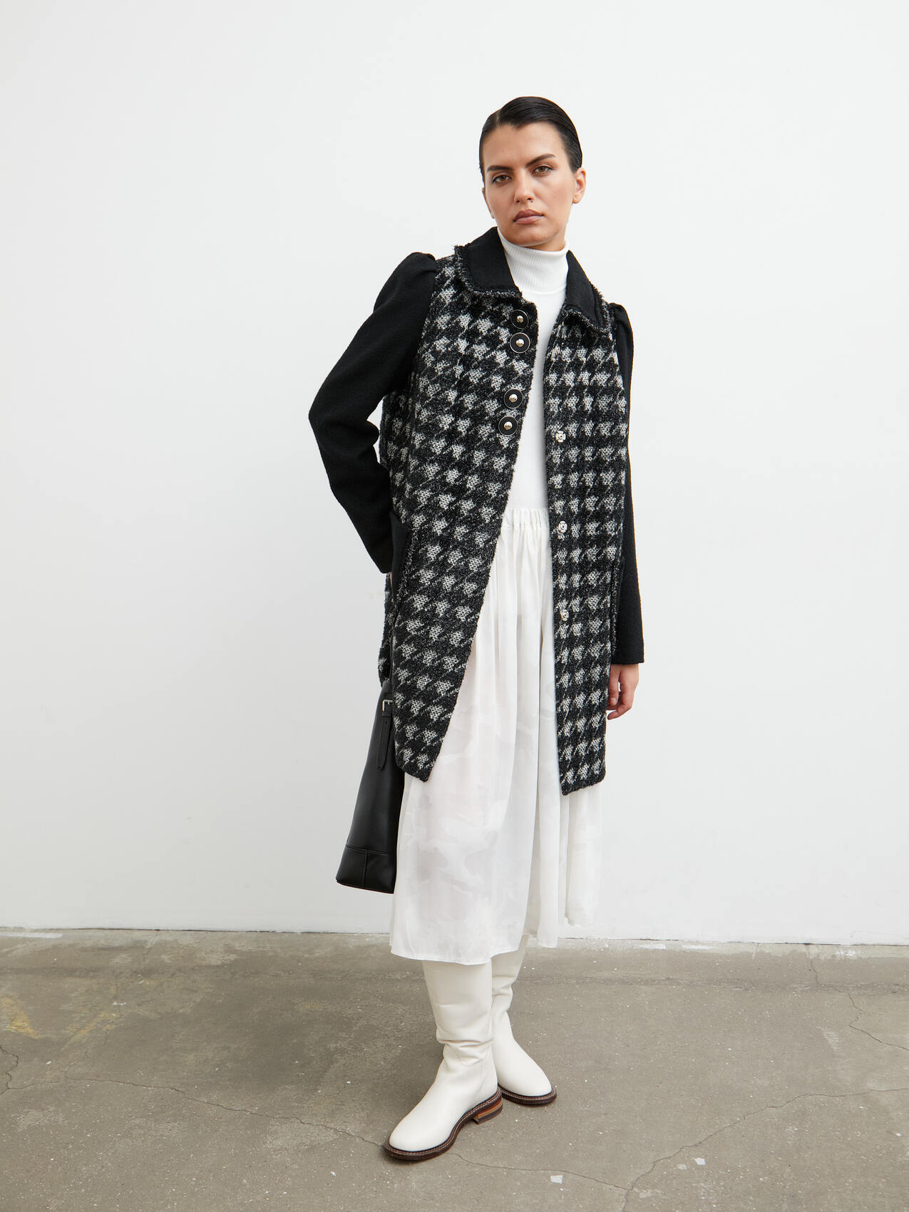 Пальто из фактурной итальянской ткани premium