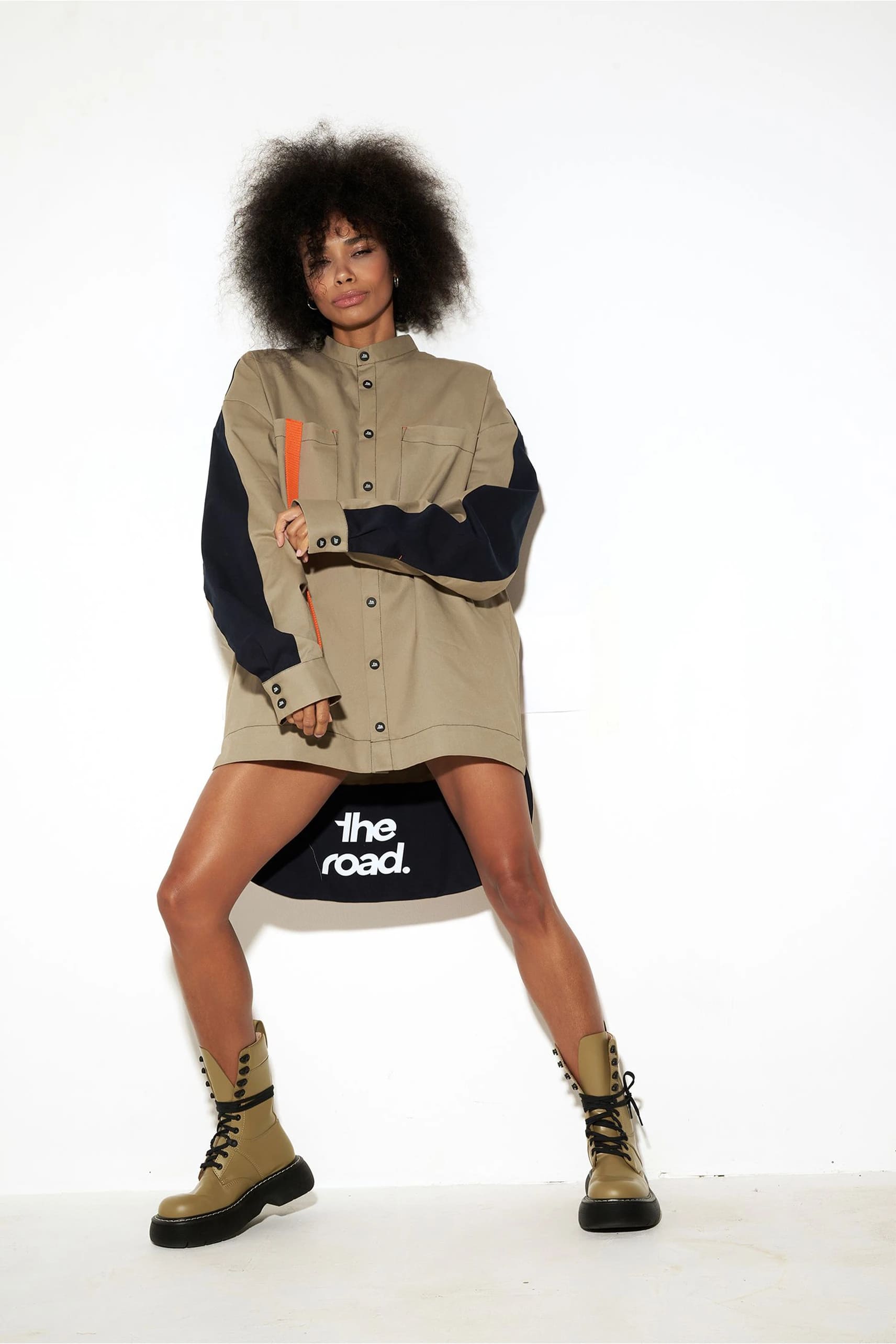 Рубашка unisex хаки