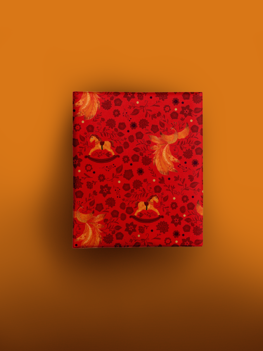 Упаковочная бумага, 2 листа, 100х70см, RED HORSE