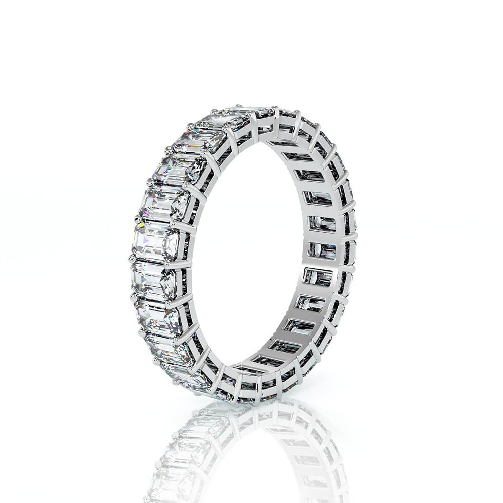 Обручальное кольцо с бриллиантами INFINITY EMERALD