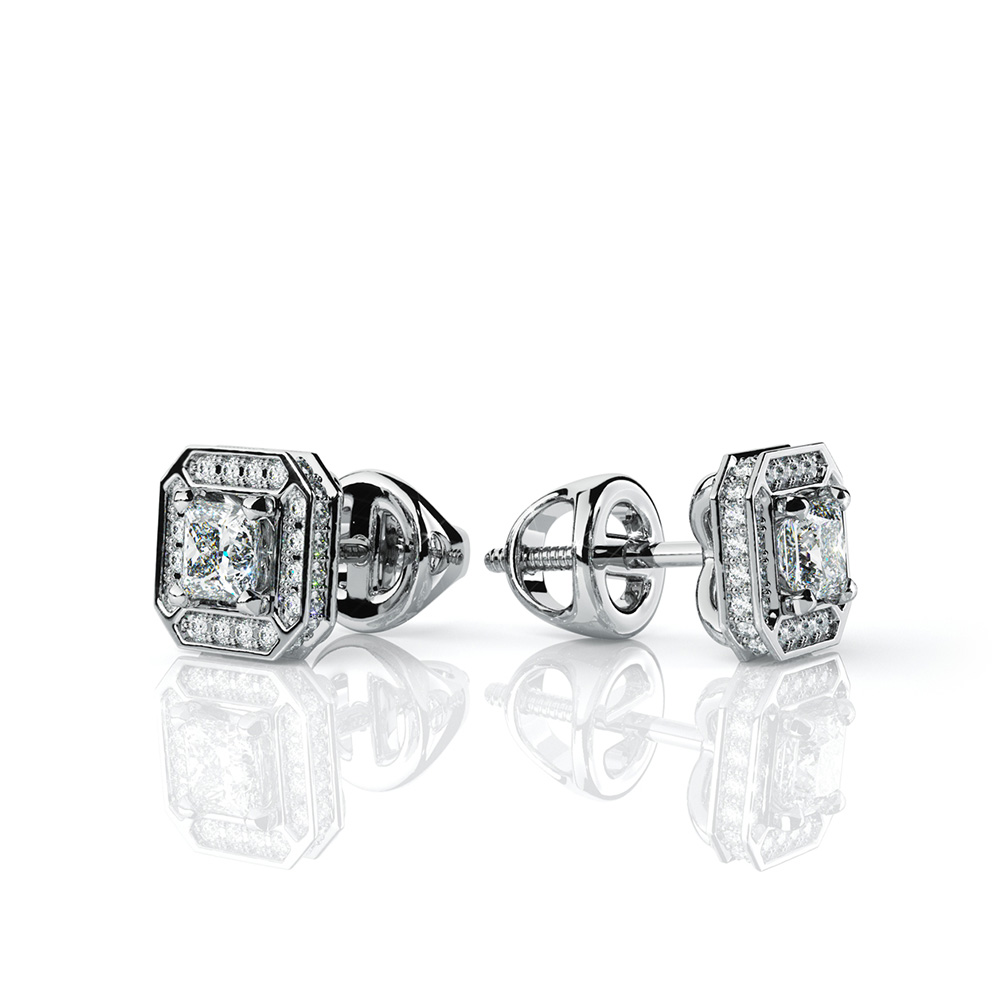 Пусеты-трансформеры с бриллиантами MYSTERY EARRINGS