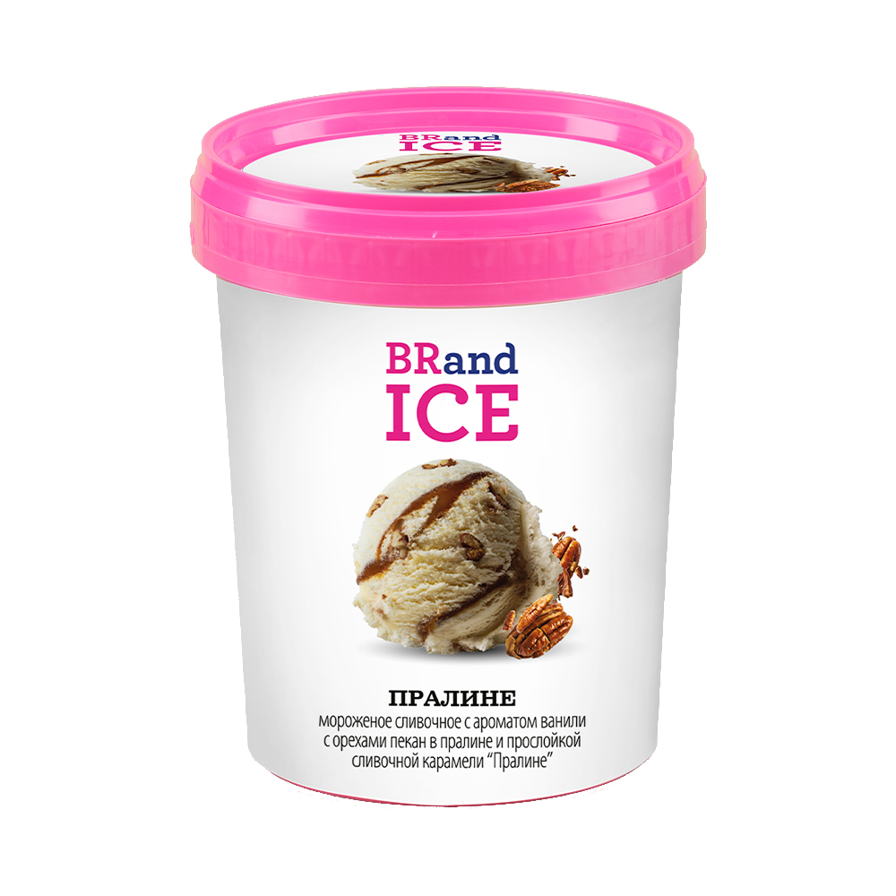 Мороженое BRandIce сливочное "Пралине" 1000 мл