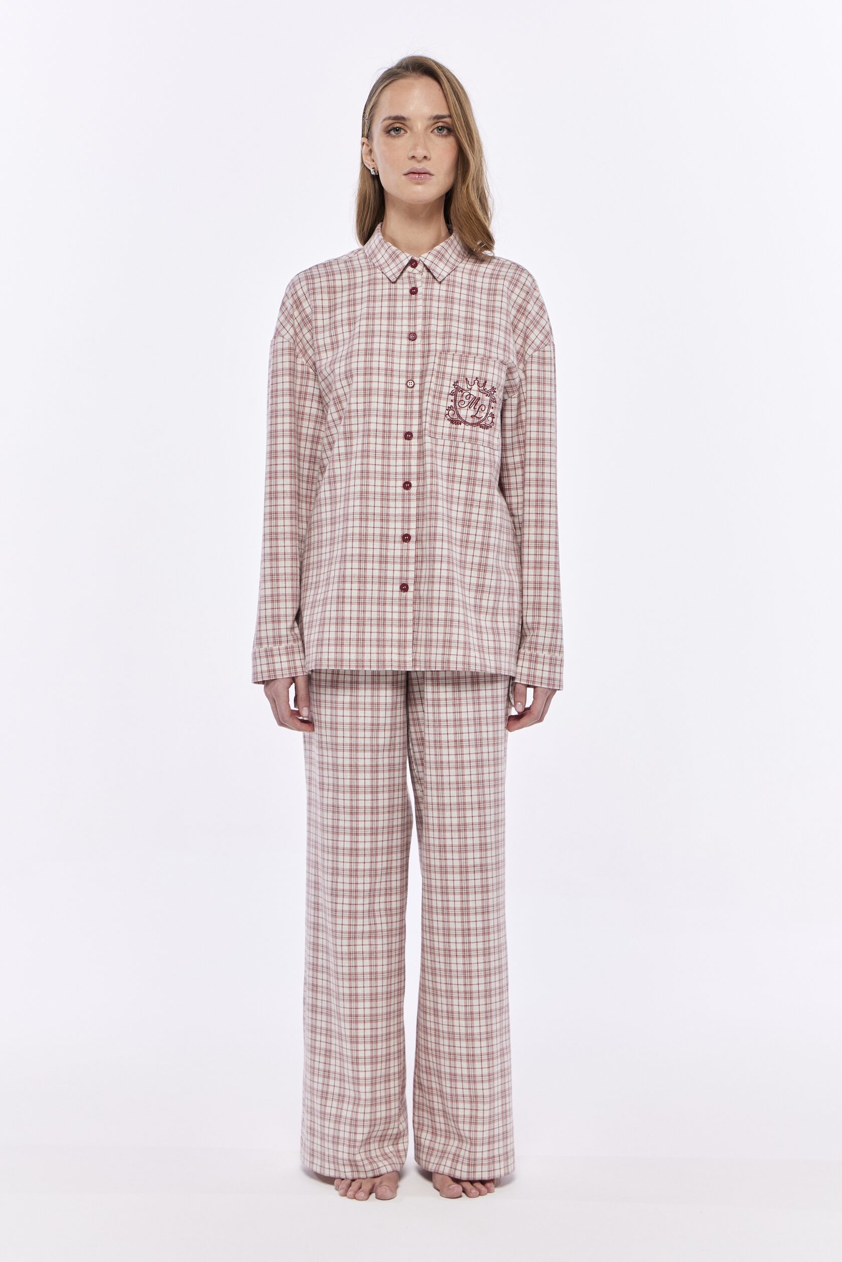 Хлопковая пижама с брюками "Sweet dreams flannel collection"