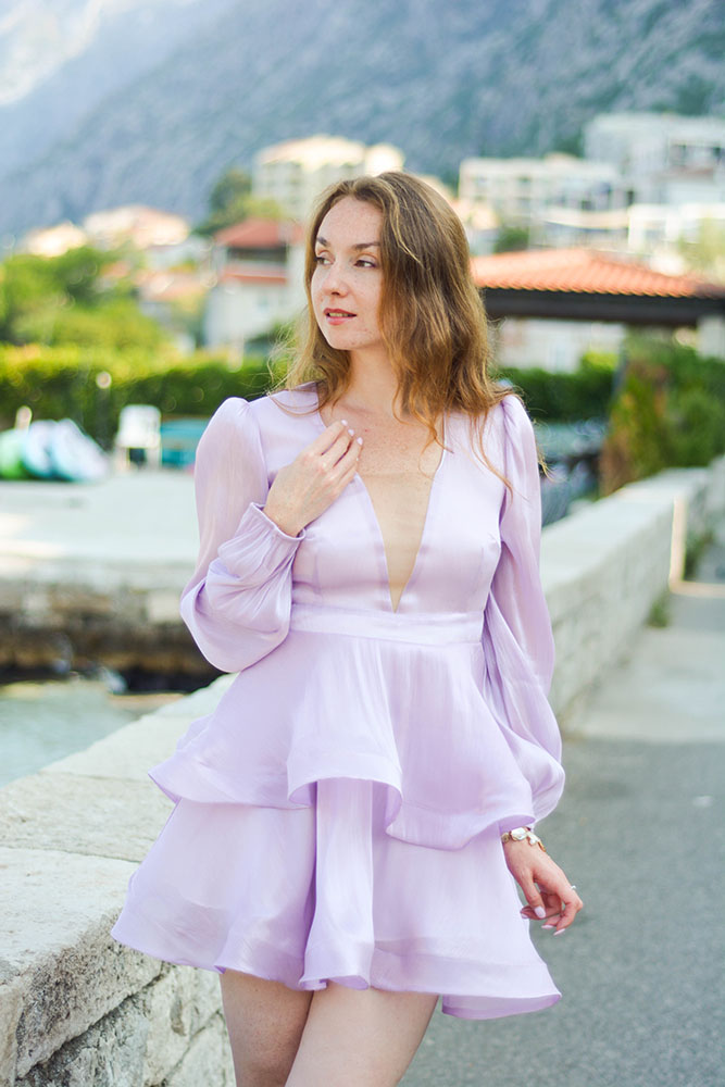 Платье Softness органза фиолетовый
