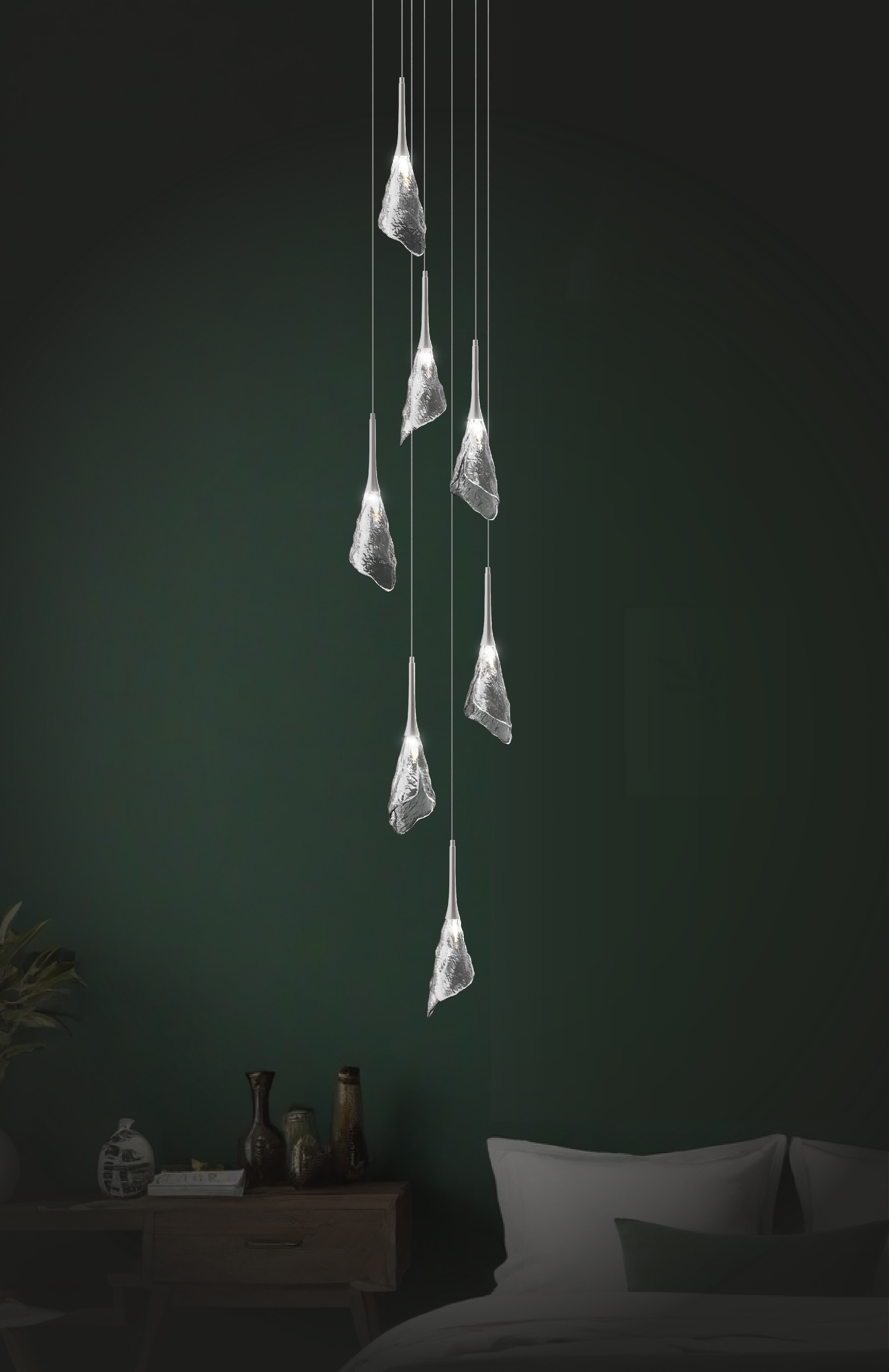Люстра "Элегия" SK-GLASS® из 7 подвесов