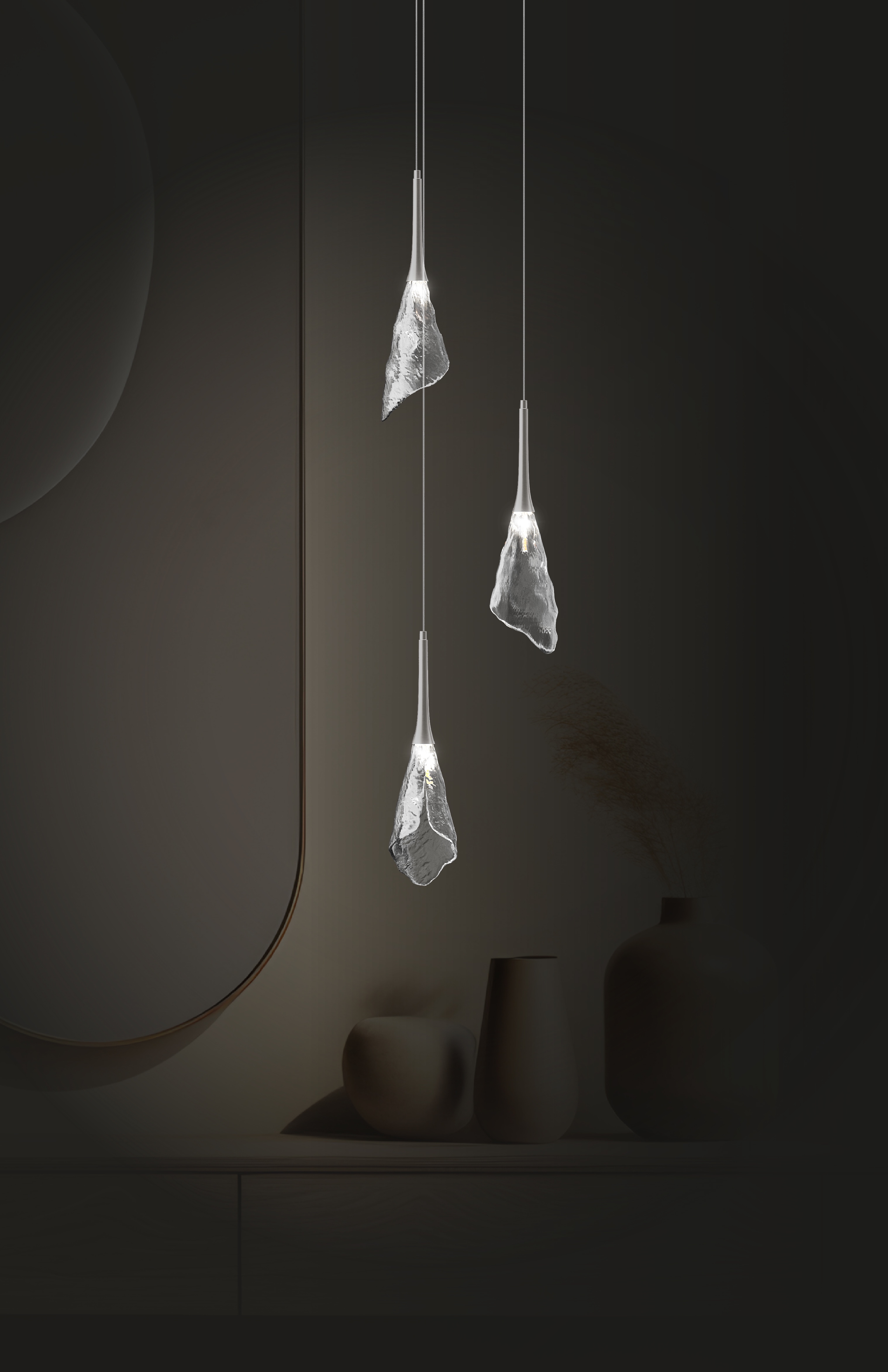 Люстра "Элегия" SK-GLASS® из 3 подвесов