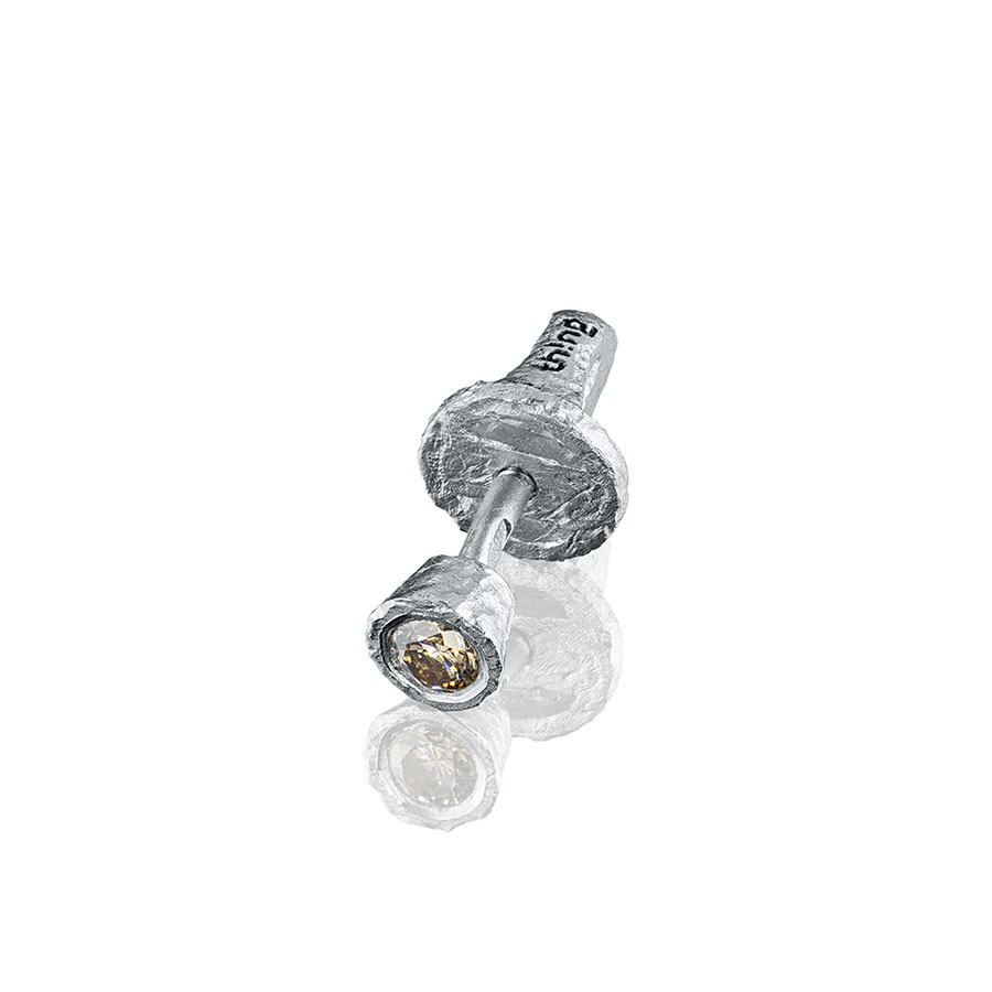 Серебряная монопусета ARTEFACT COGNAC WHITE