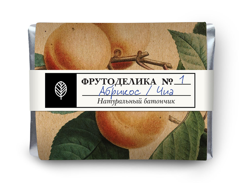 Натуральные батончики Фрутоделика №1 "Абрикос / Чиа"