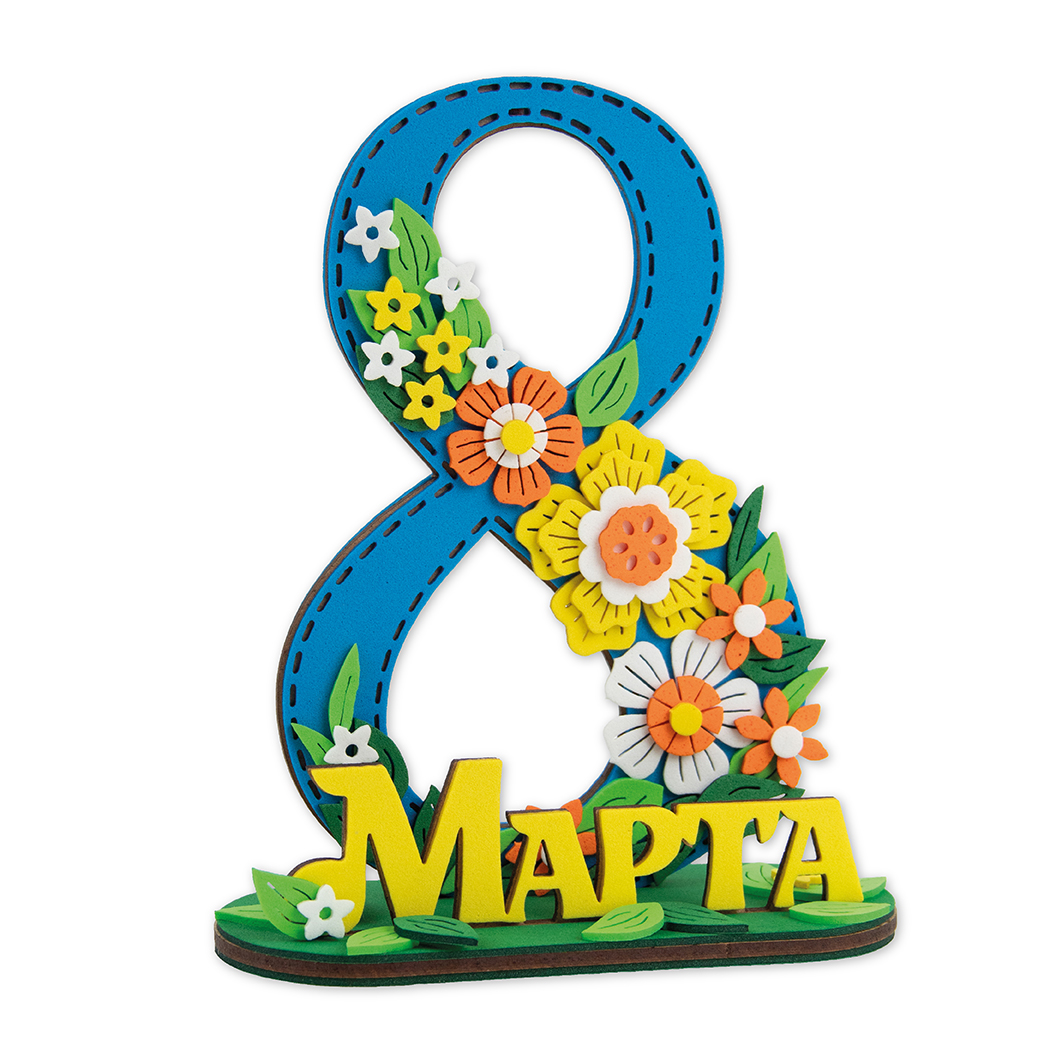 Поделка на 8 Марта для детей, Голубая