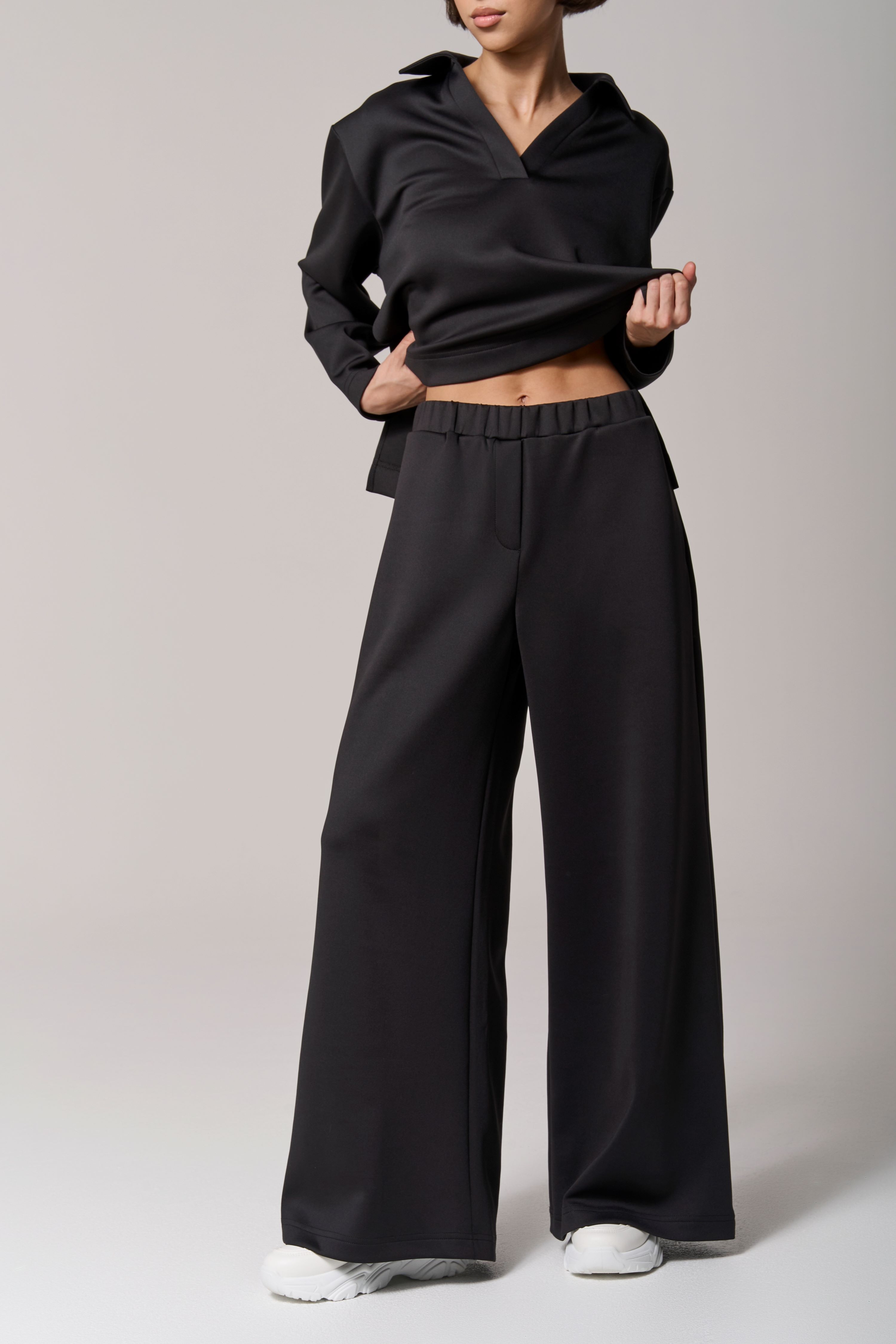 Брюки трикотажные wide leg