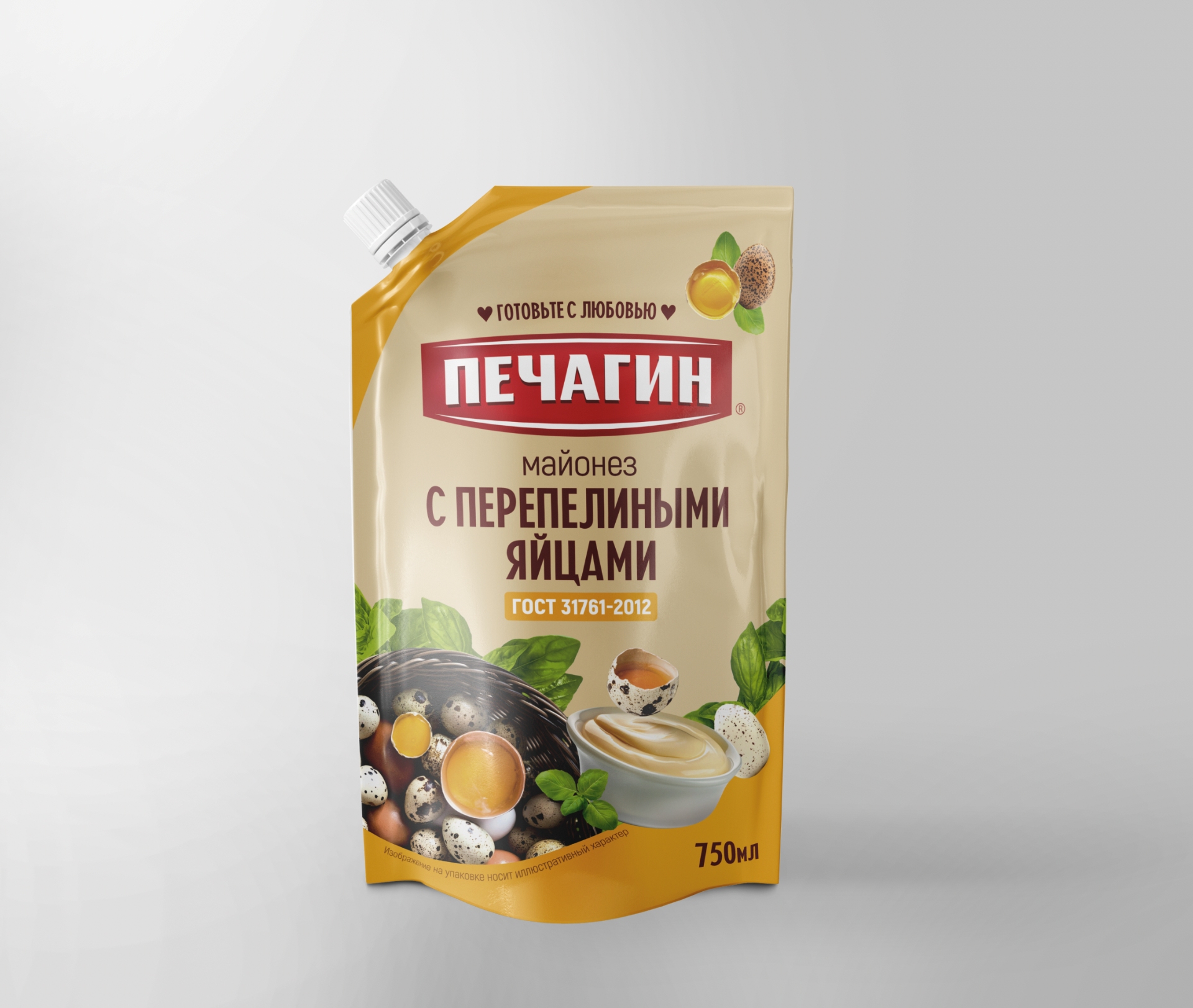 Майонез "Печагин" C перепелиными яйцами 50% 750мл