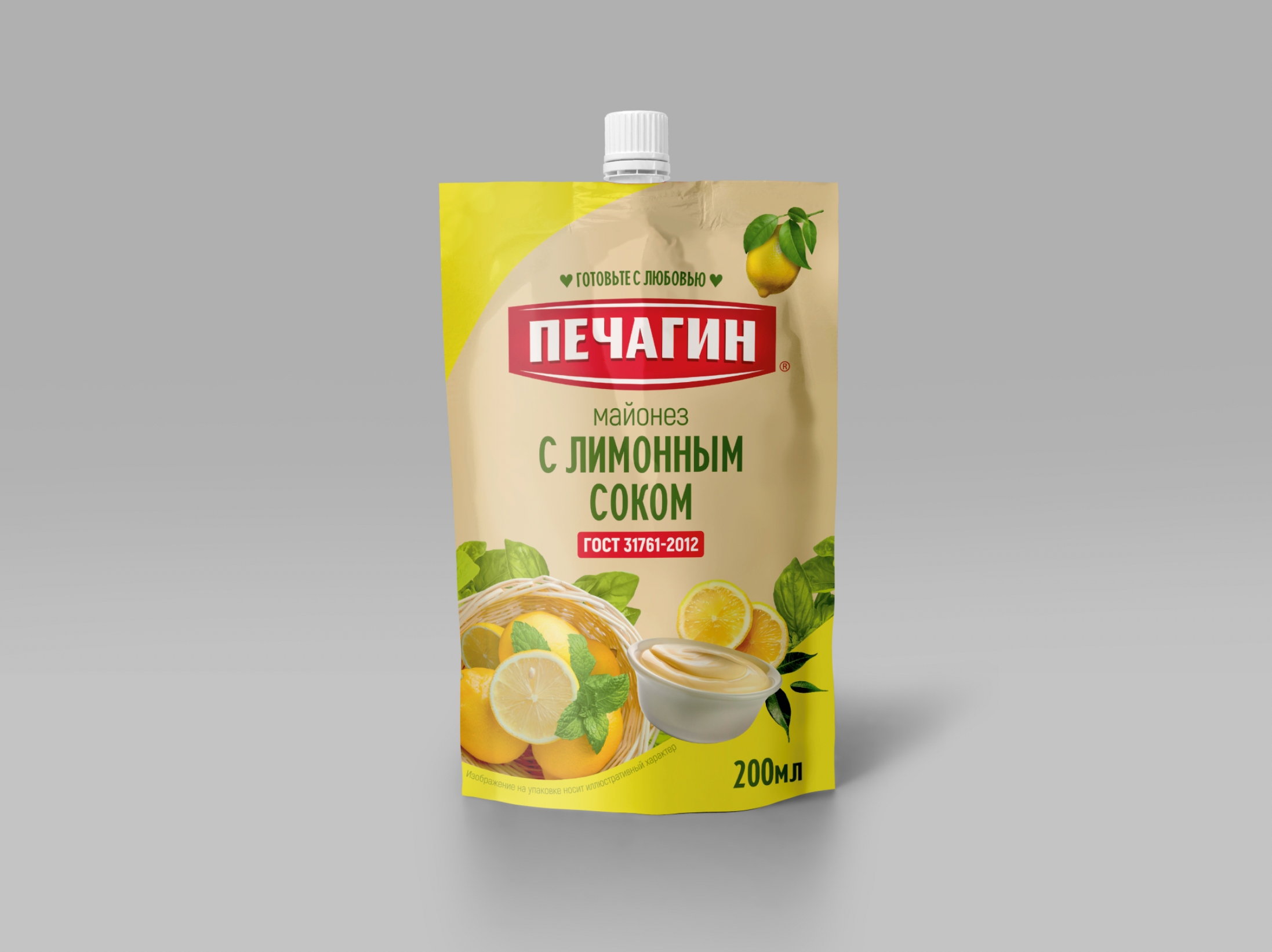 Майонез "Печагин" С лимонным соком 50% 200мл