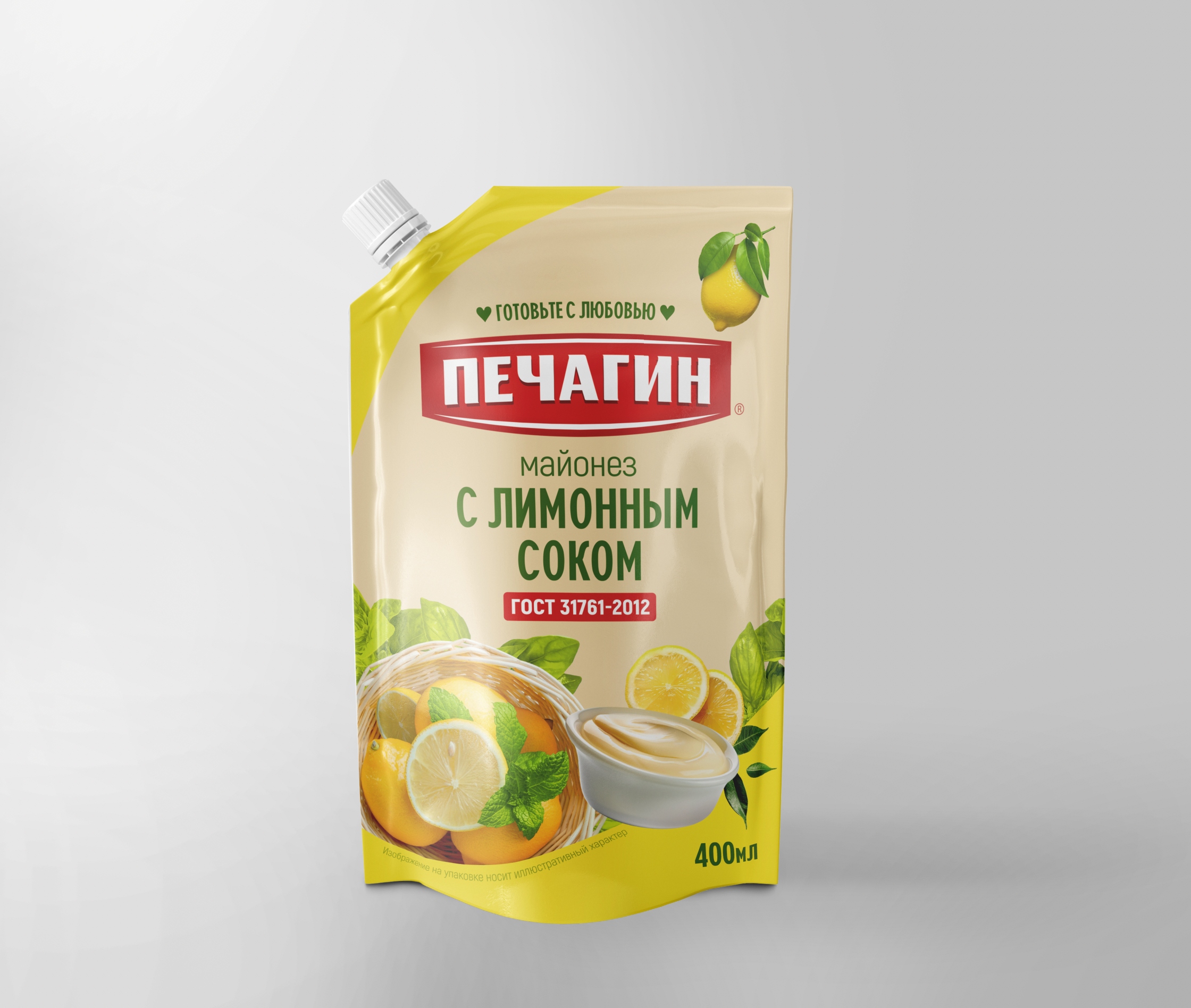 Майонез "Печагин" С лимонным соком 50% 400мл