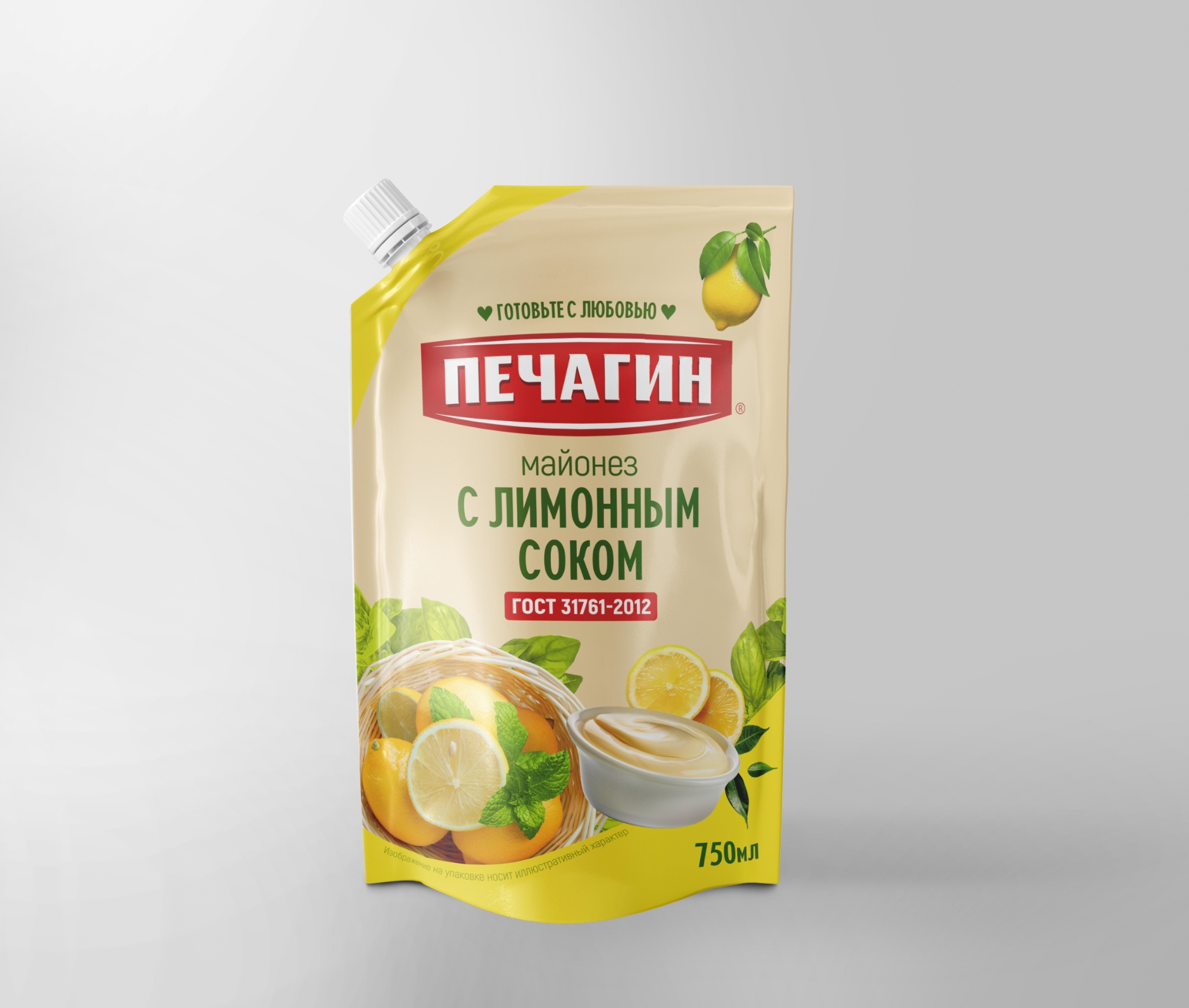 Майонез "Печагин" С лимонным соком 50% 750мл